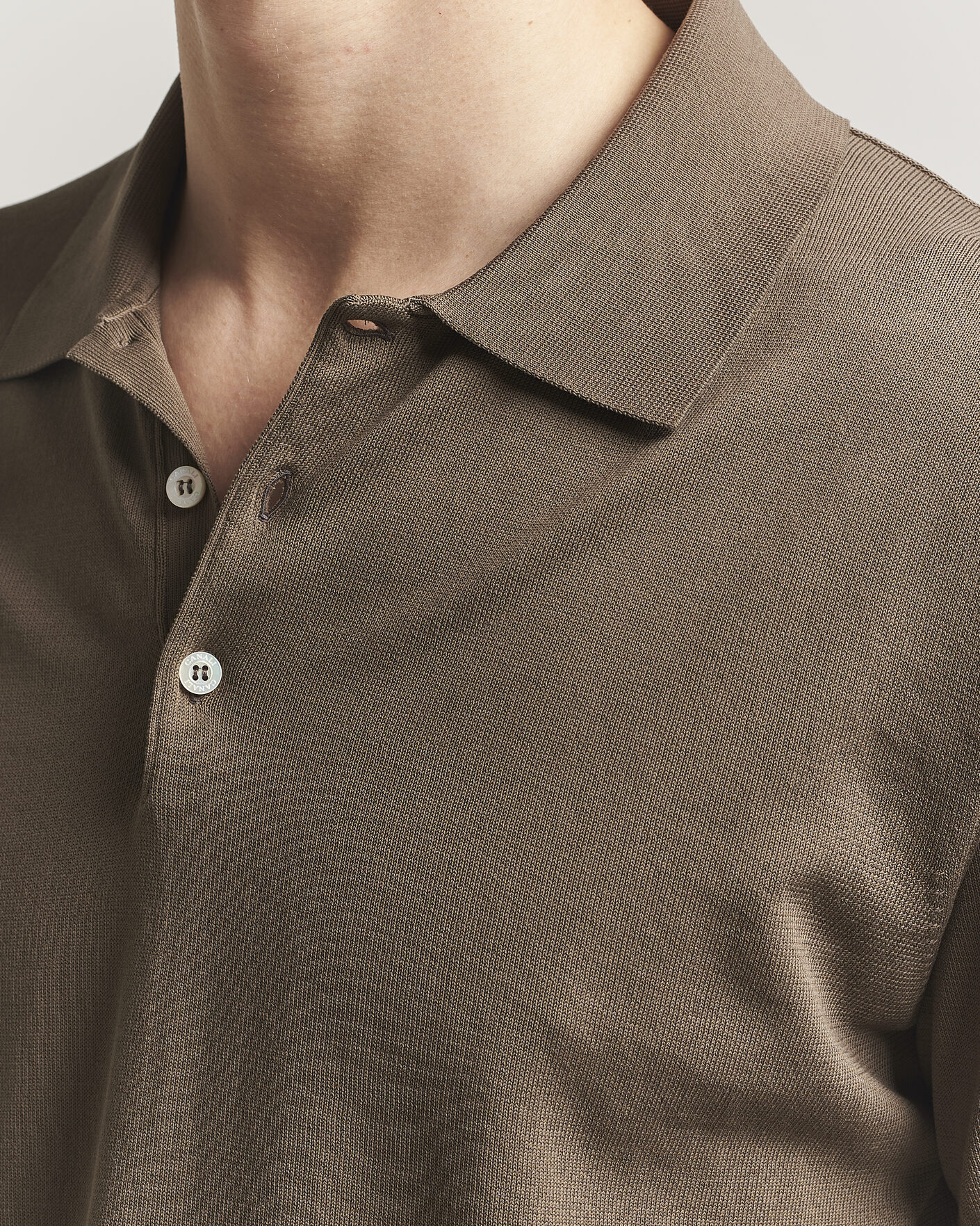 Heren | Polo's | Canali | Cotton Short Sleeve Polo Brown