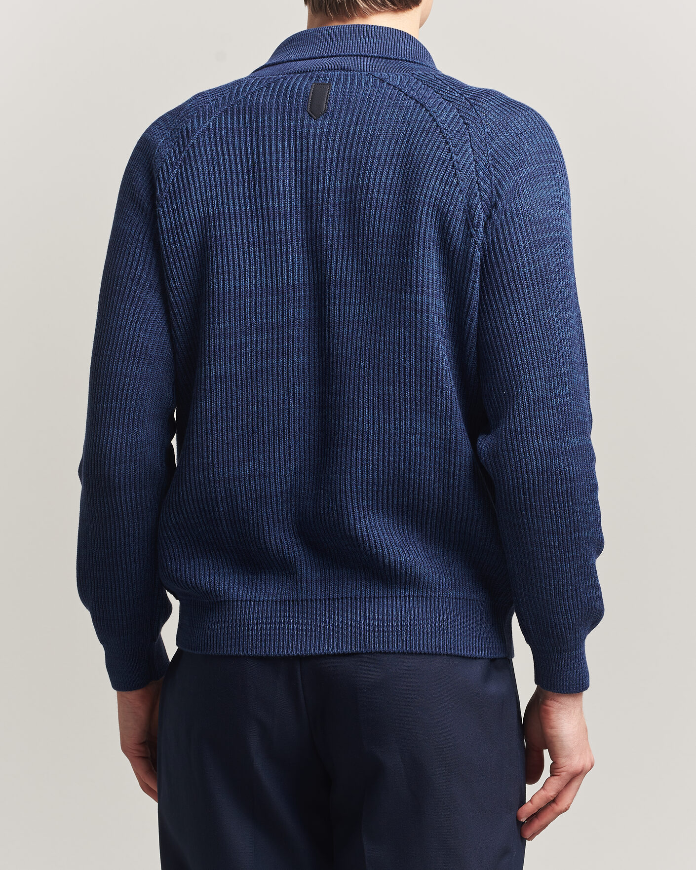 Heren | Truien | Canali | Rib Knit Shawl Cardigan Navy