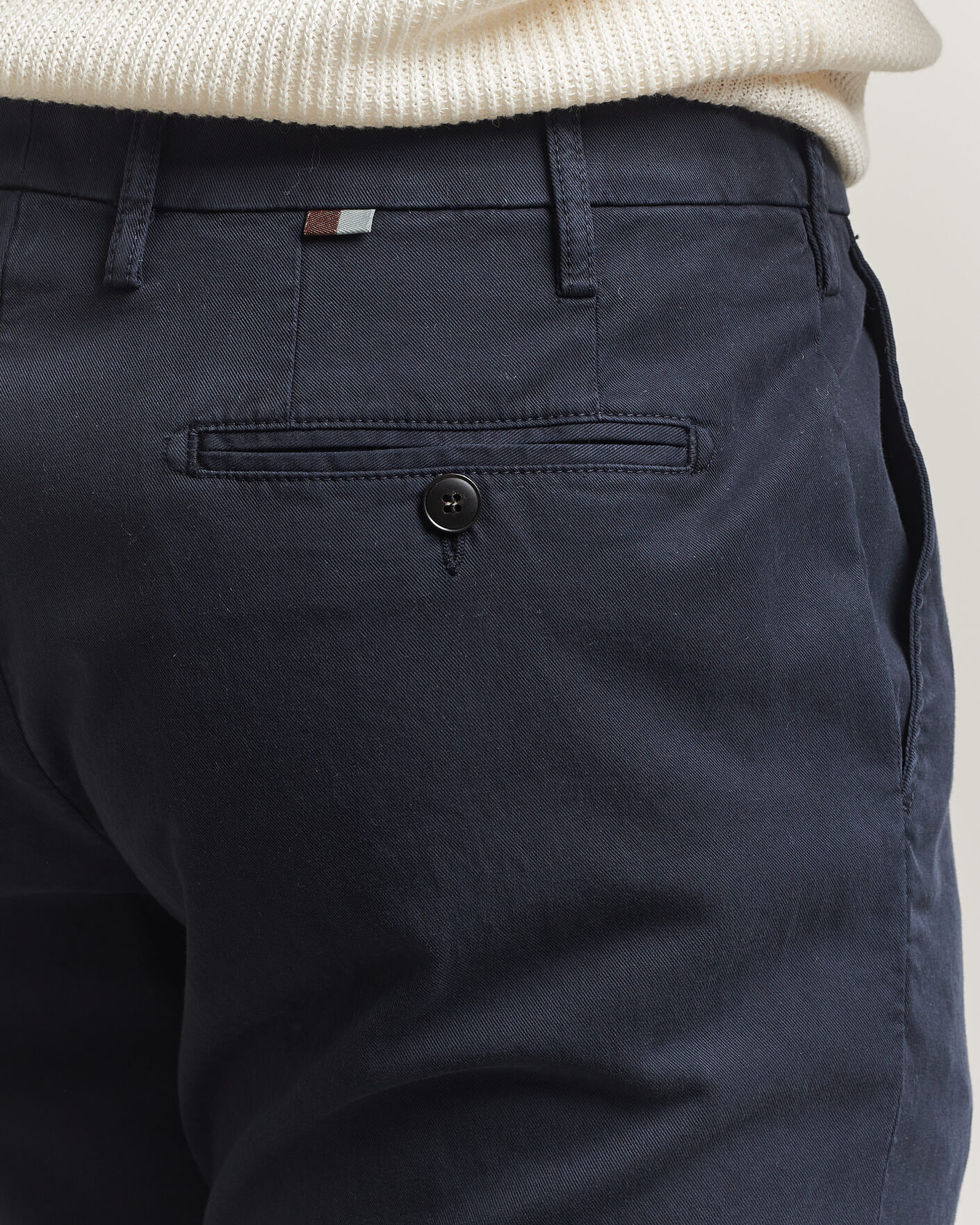 Heren | Broeken | Canali | Regular Fit Cotton/Stretch Chinos Navy