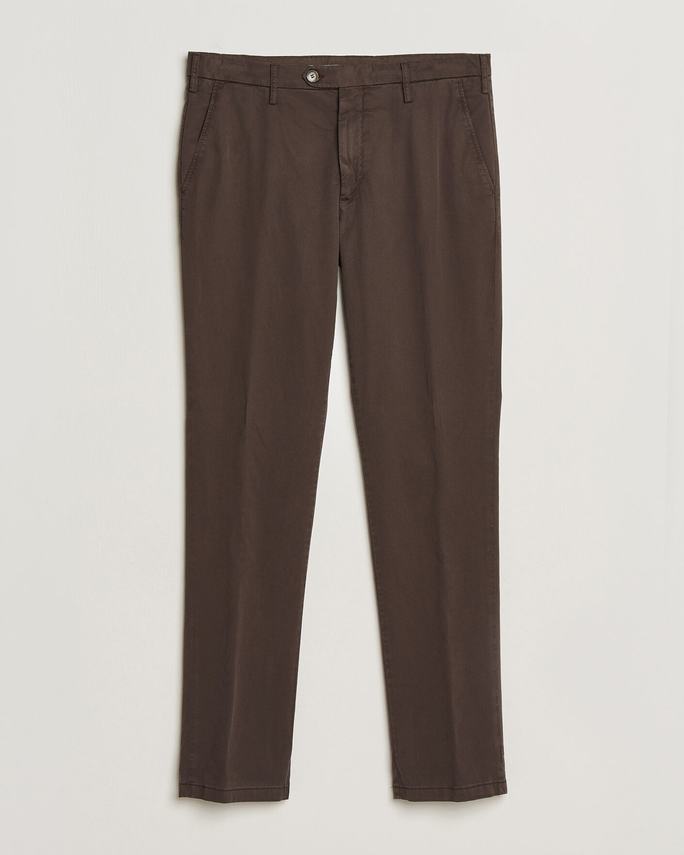 Heren | Broeken | Canali | Regular Fit Cotton/Stretch Chinos Dark Brown