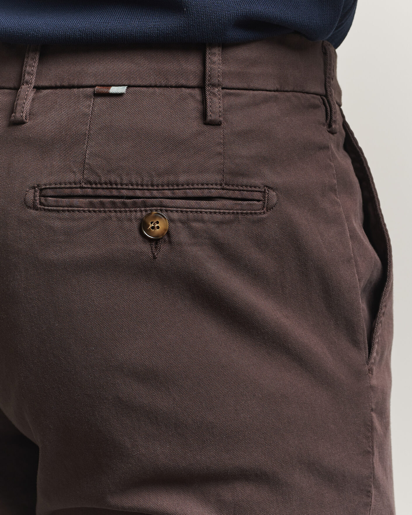 Heren | Broeken | Canali | Regular Fit Cotton/Stretch Chinos Dark Brown