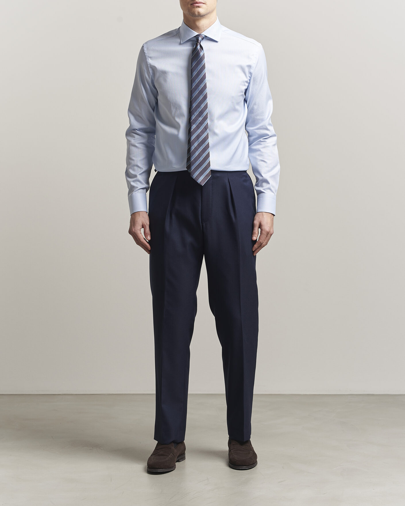 Heren | Overhemden | Canali | Slim Fit Oxford Shirt Light Blue