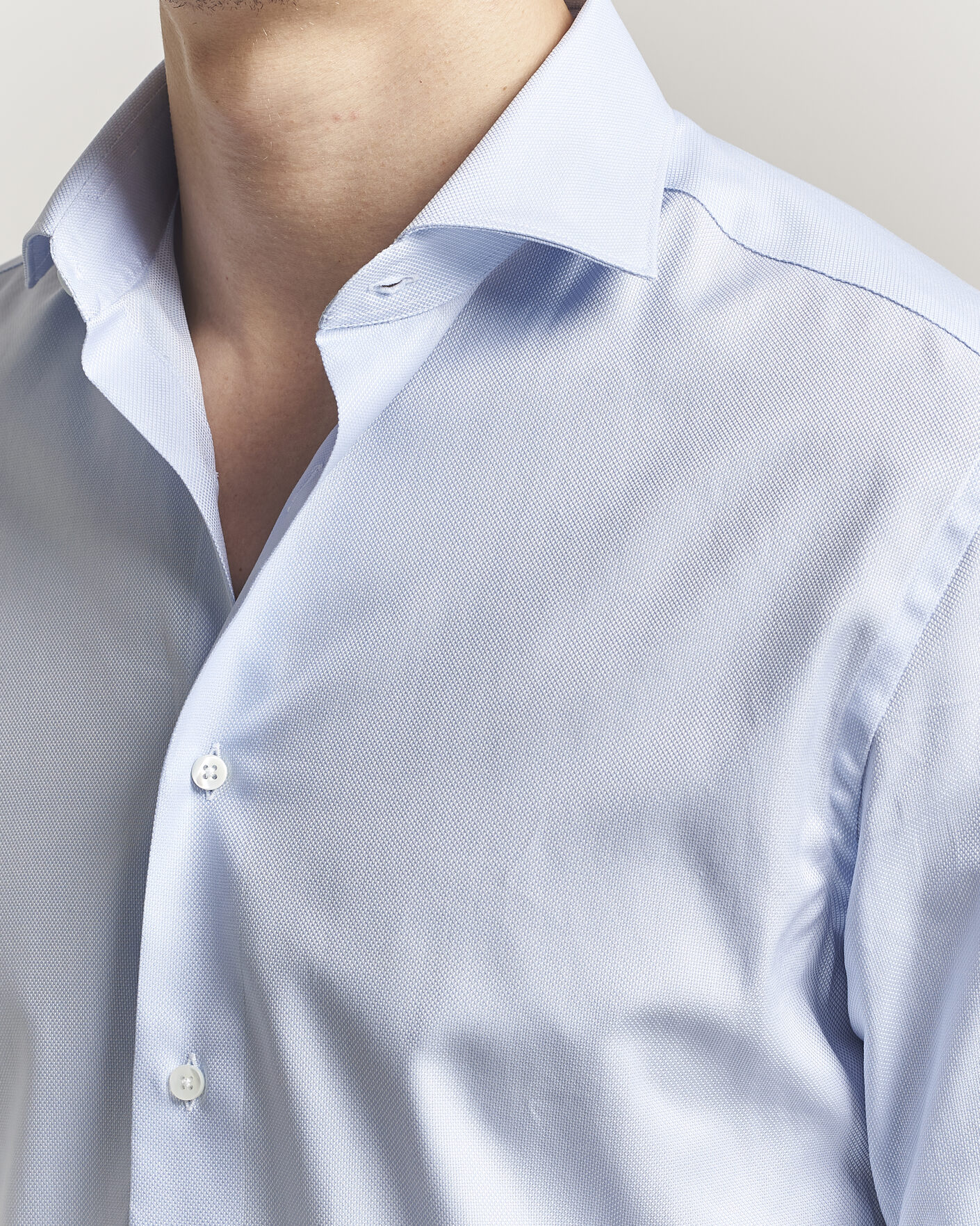 Heren | Overhemden | Canali | Slim Fit Oxford Shirt Light Blue