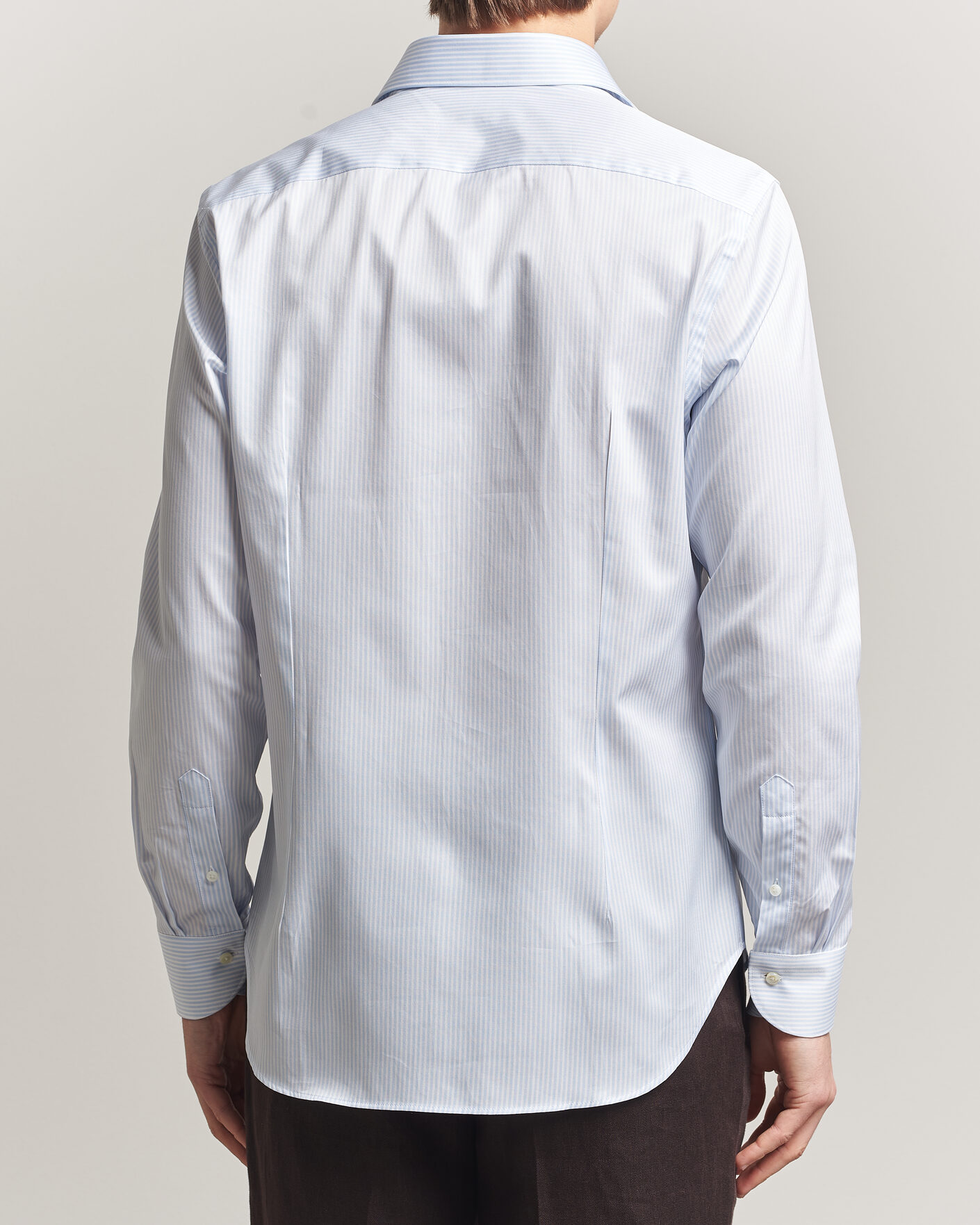 Heren | Overhemden | Canali | Slim Fit Impeccabile Shirt Light Blue Stripe