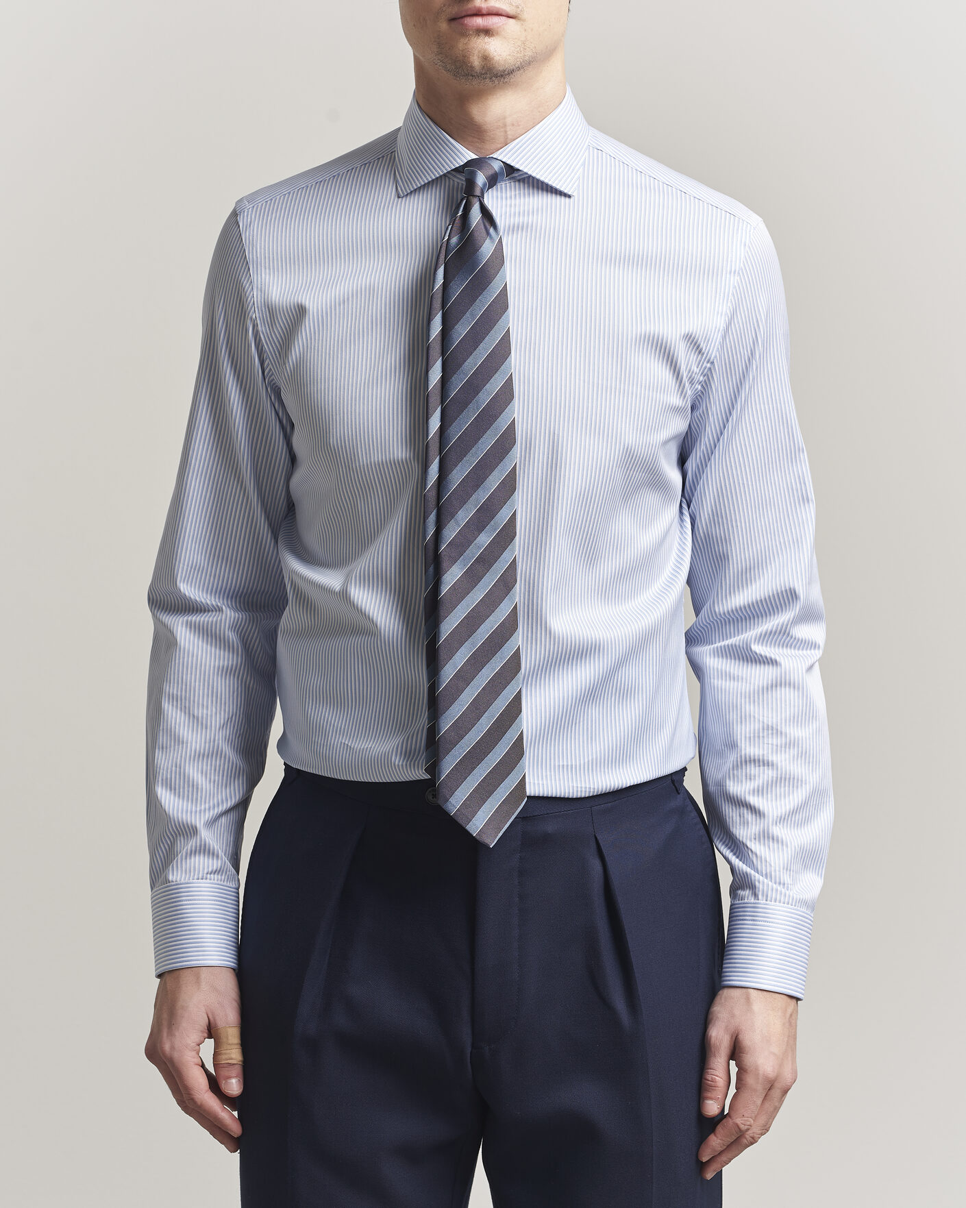 Heren | Overhemden | Canali | Slim Fit Impeccabile Shirt Blue Stripe