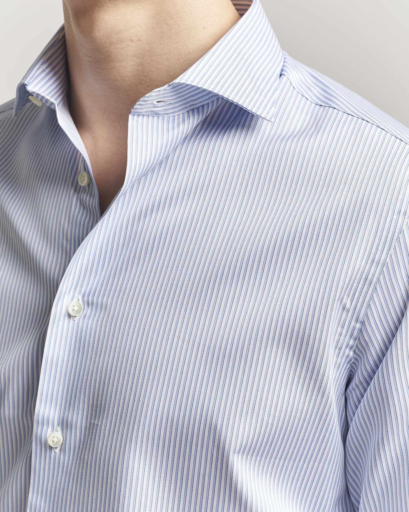 Heren | Overhemden | Canali | Slim Fit Impeccabile Shirt Blue Stripe