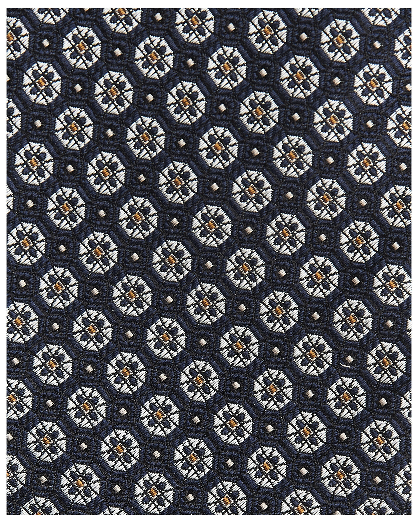 Heren | Stropdassen | Canali | Jacquard Flower Silk Tie Navy