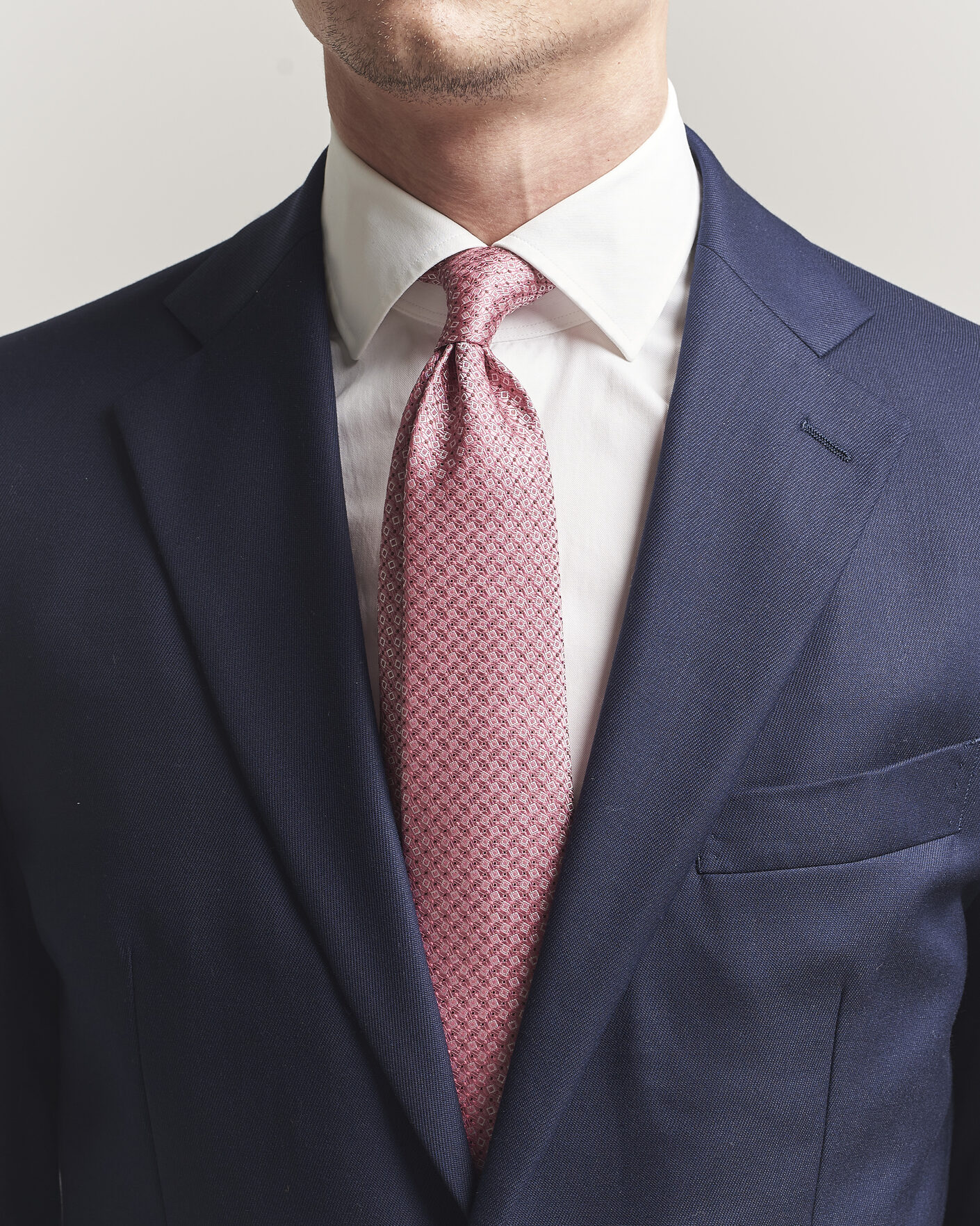 Heren | Stropdassen | Canali | Micro Structure Silk Tie Pink