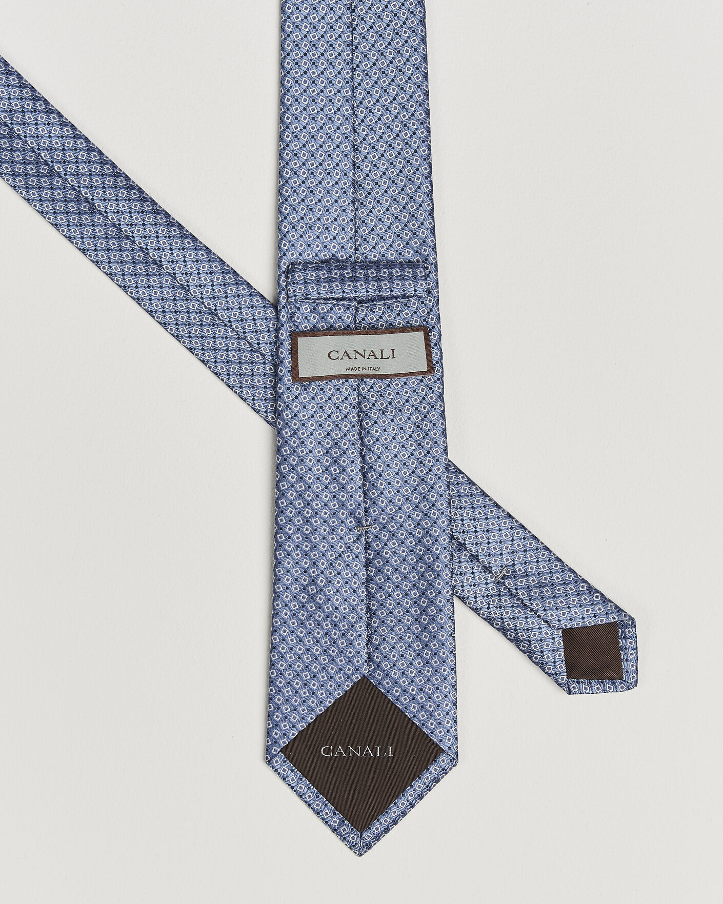 Heren | Stropdassen | Canali | Micro Structure Silk Tie Light Blue