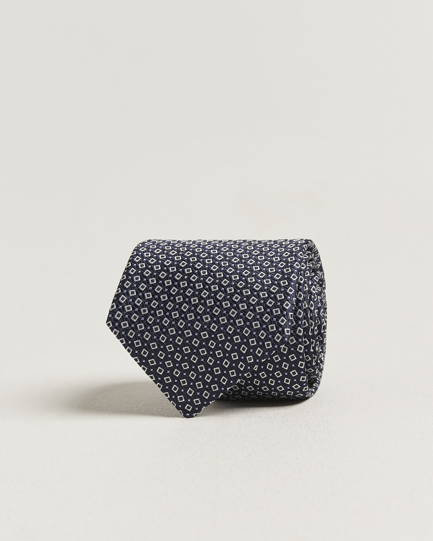 Heren | Stropdassen | Canali | Micro Structure Silk Tie Navy