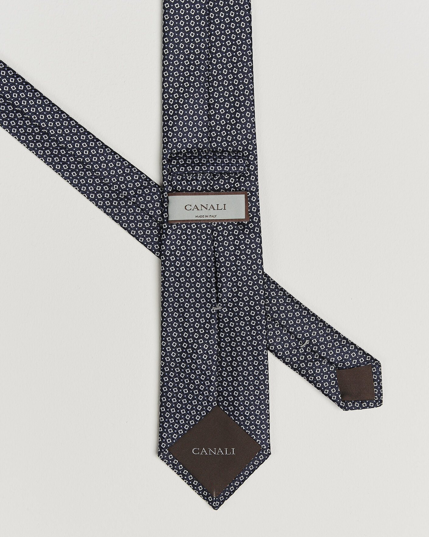 Heren | Stropdassen | Canali | Micro Structure Silk Tie Navy