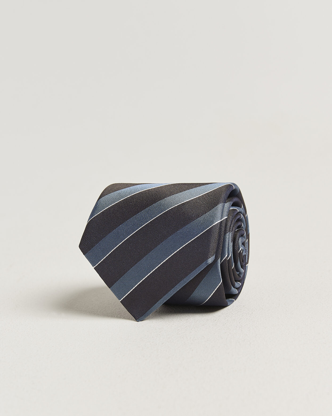 Heren | Stropdassen | Canali | Regimental Stripe Silk Tie Brown/Blue