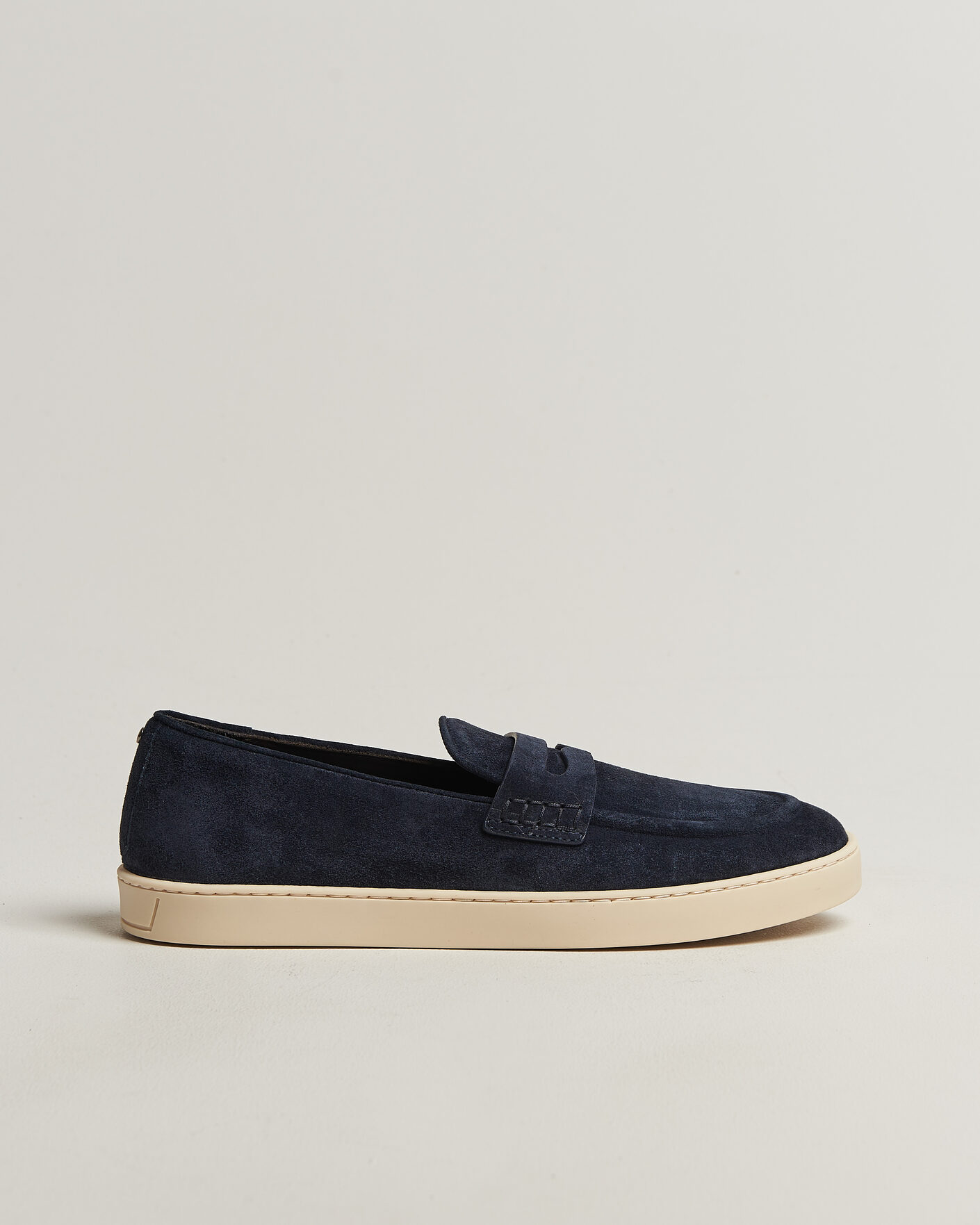 Heren | Instappers | Canali | Summer Loafers Navy Suede