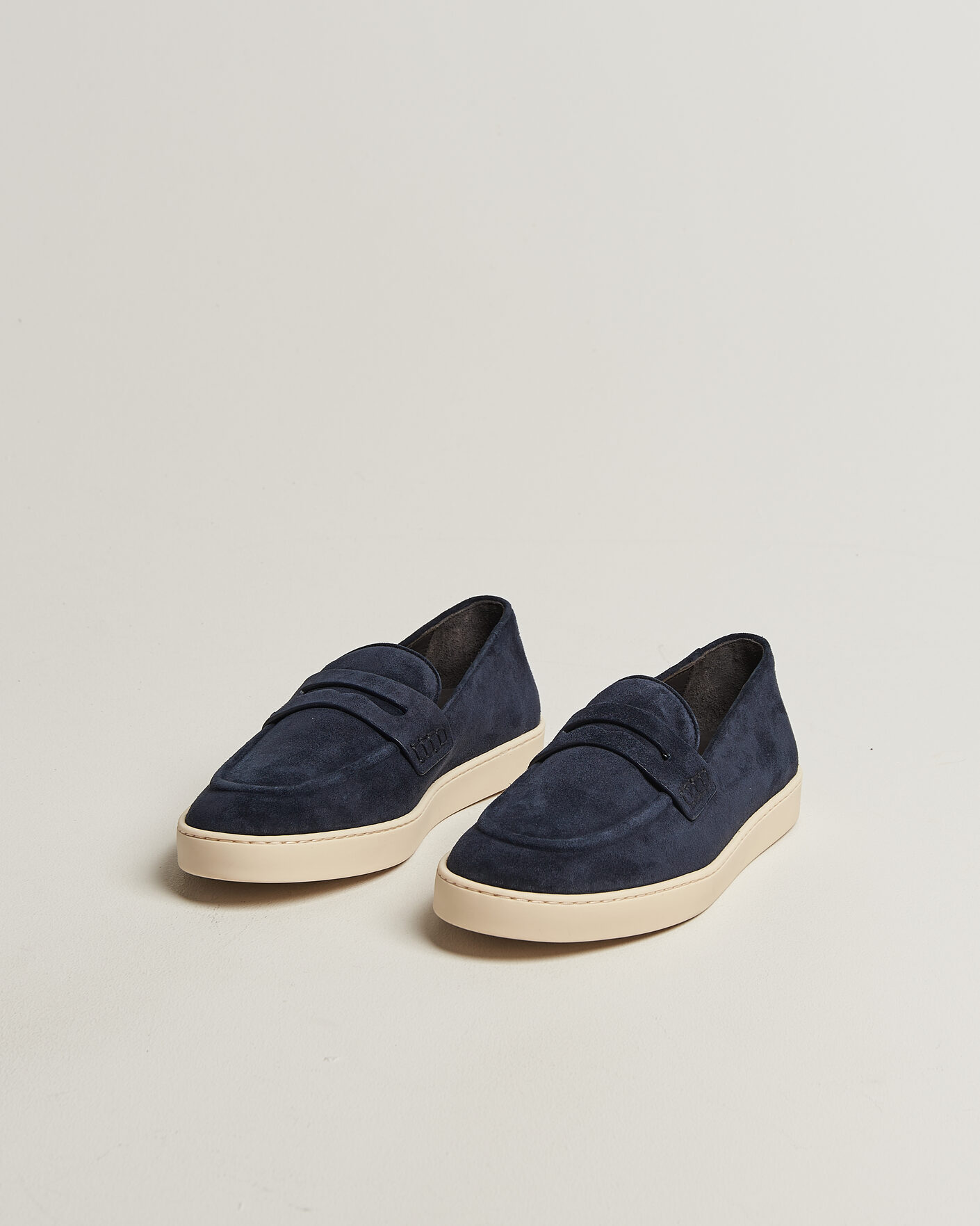 Heren | Instappers | Canali | Summer Loafers Navy Suede