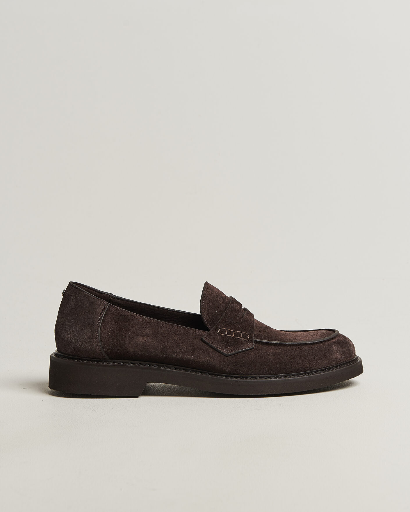 Heren | Instappers | Canali | Penny Loafers Dark Brown Suede