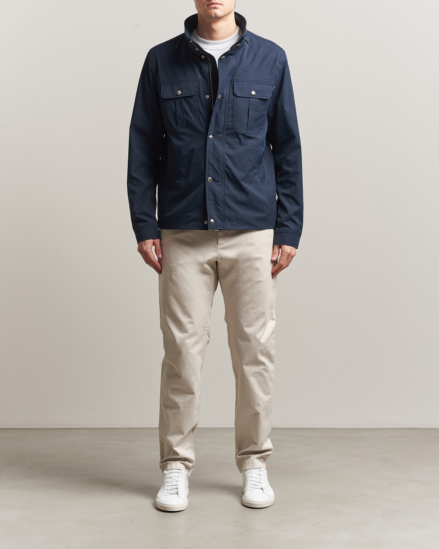 Heren | Broeken | J.Lindeberg | Chaze Cotton Stretch Pants Moonbeam