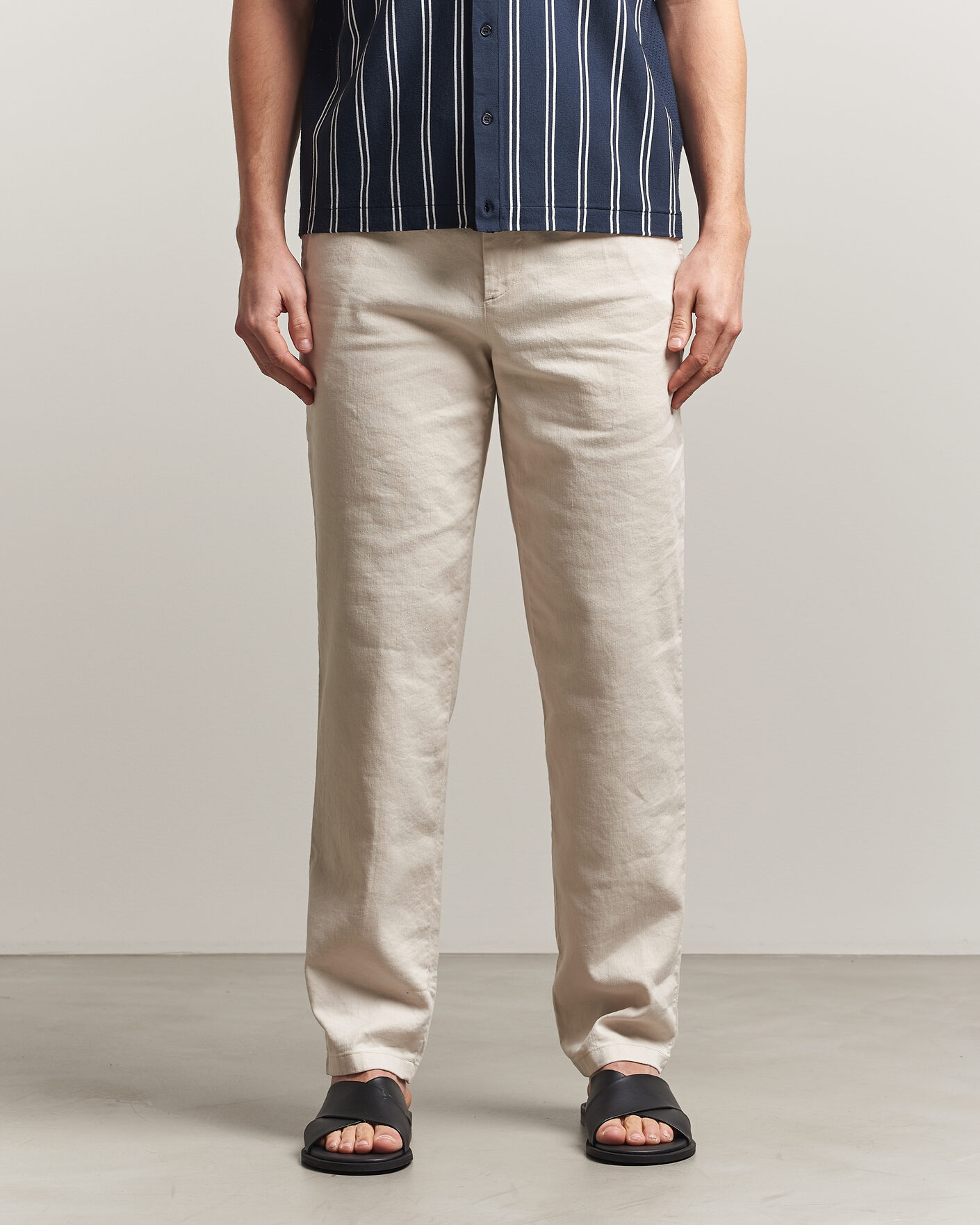 Heren | Broeken | J.Lindeberg | Logan Stretch Linen Pants Moonbeam