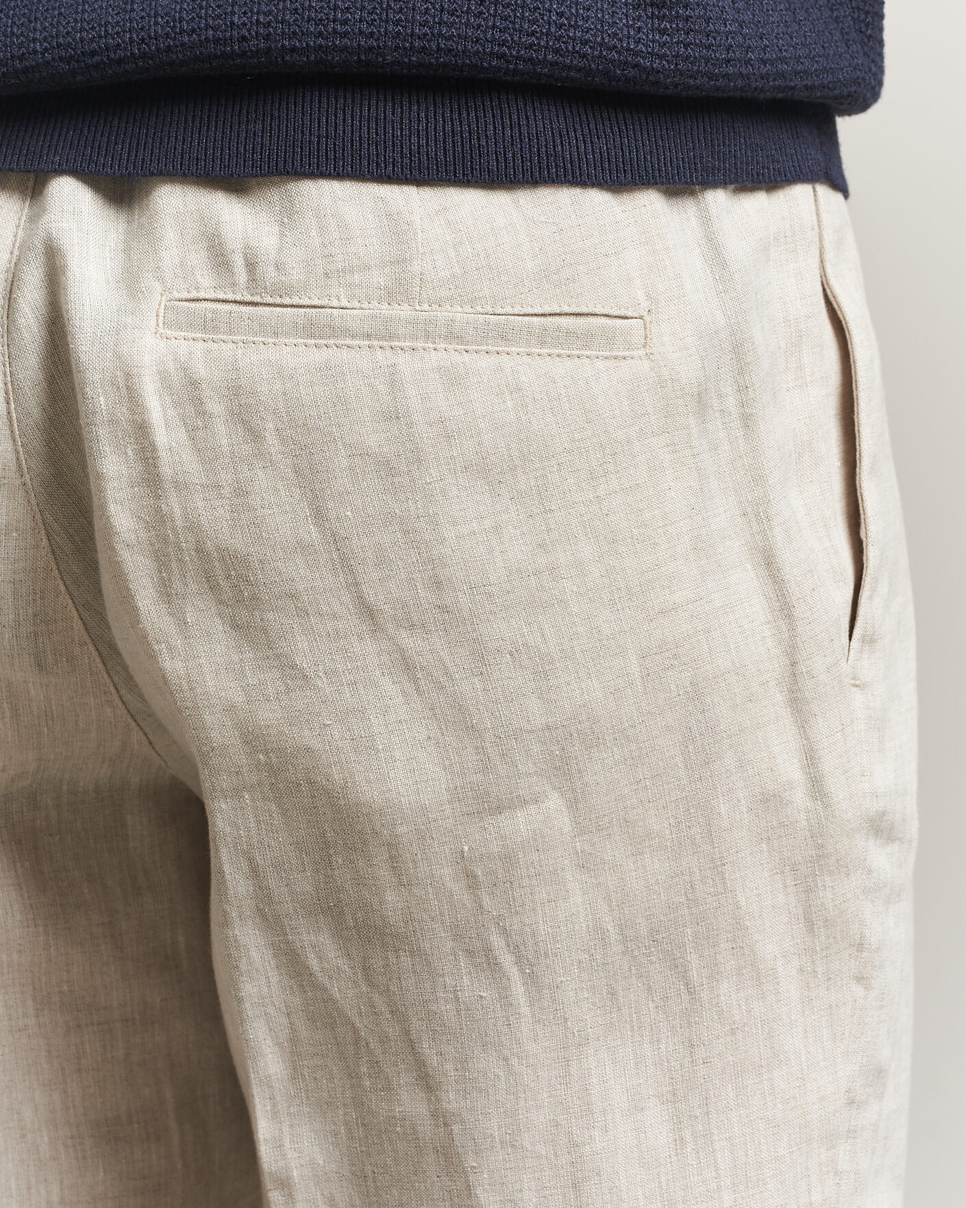 Heren | Broeken | J.Lindeberg | Soren Drape Linen Pants Moonbeam
