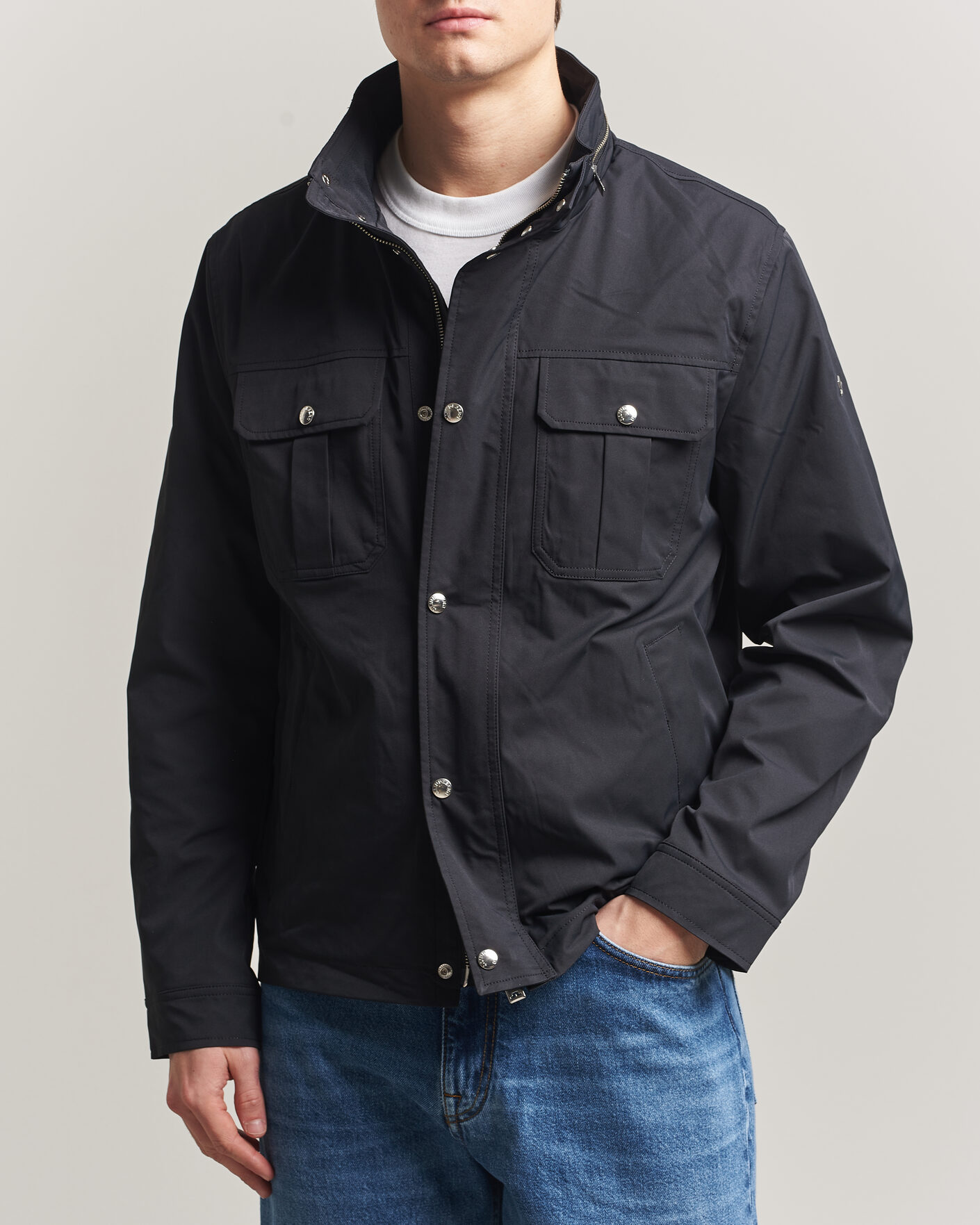 Heren | Jassen | J.Lindeberg | Bailey Recyceled Poly Jacket Black