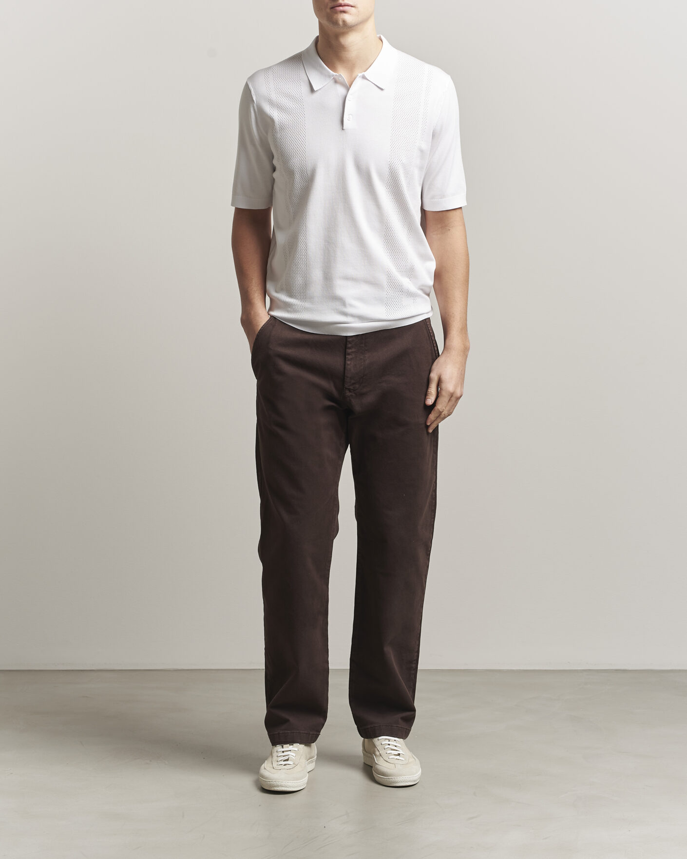 Heren | Polo's | J.Lindeberg | Reymond Knit Polo White