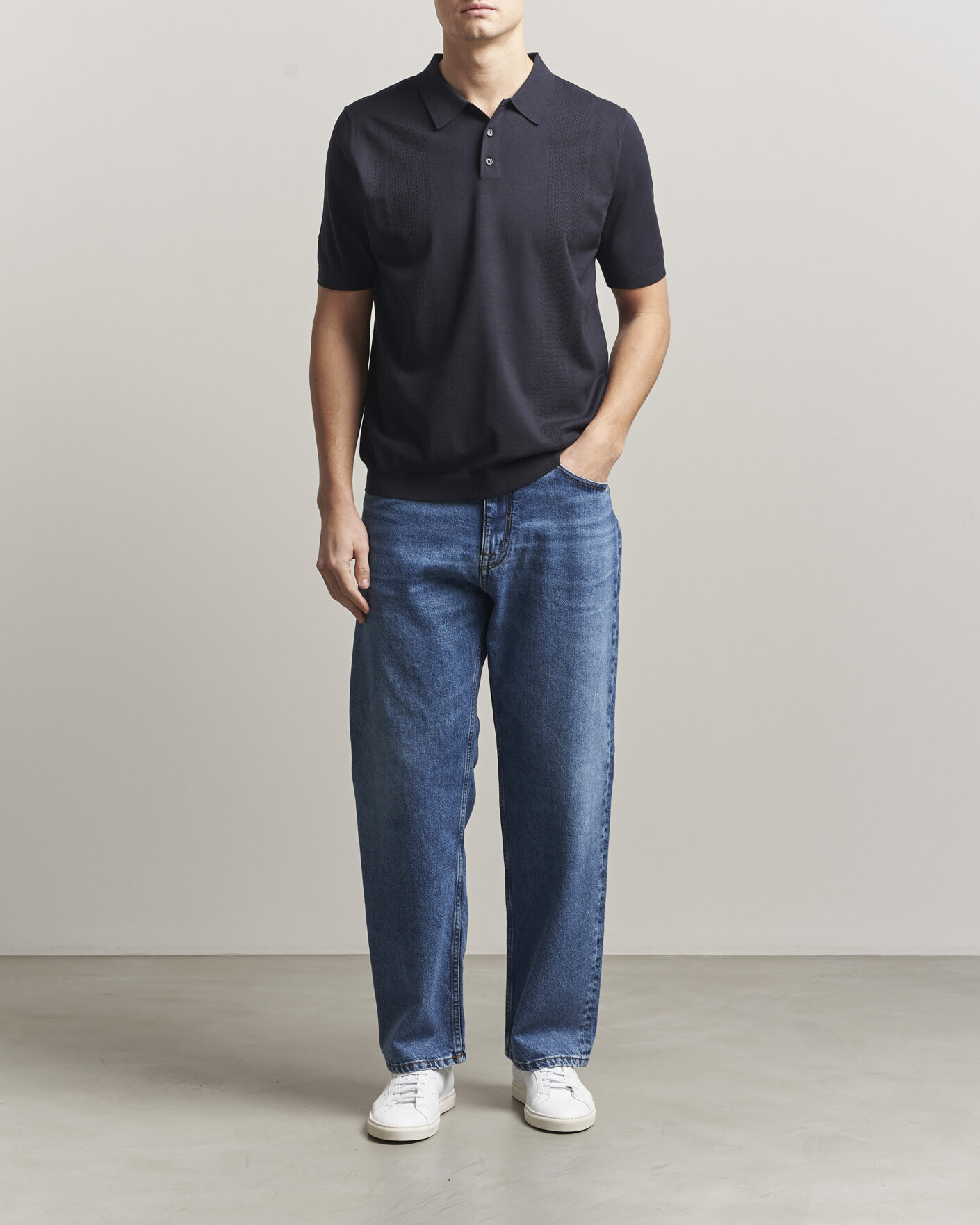 Heren | Polo's | J.Lindeberg | Reymond Knit Polo JL Navy