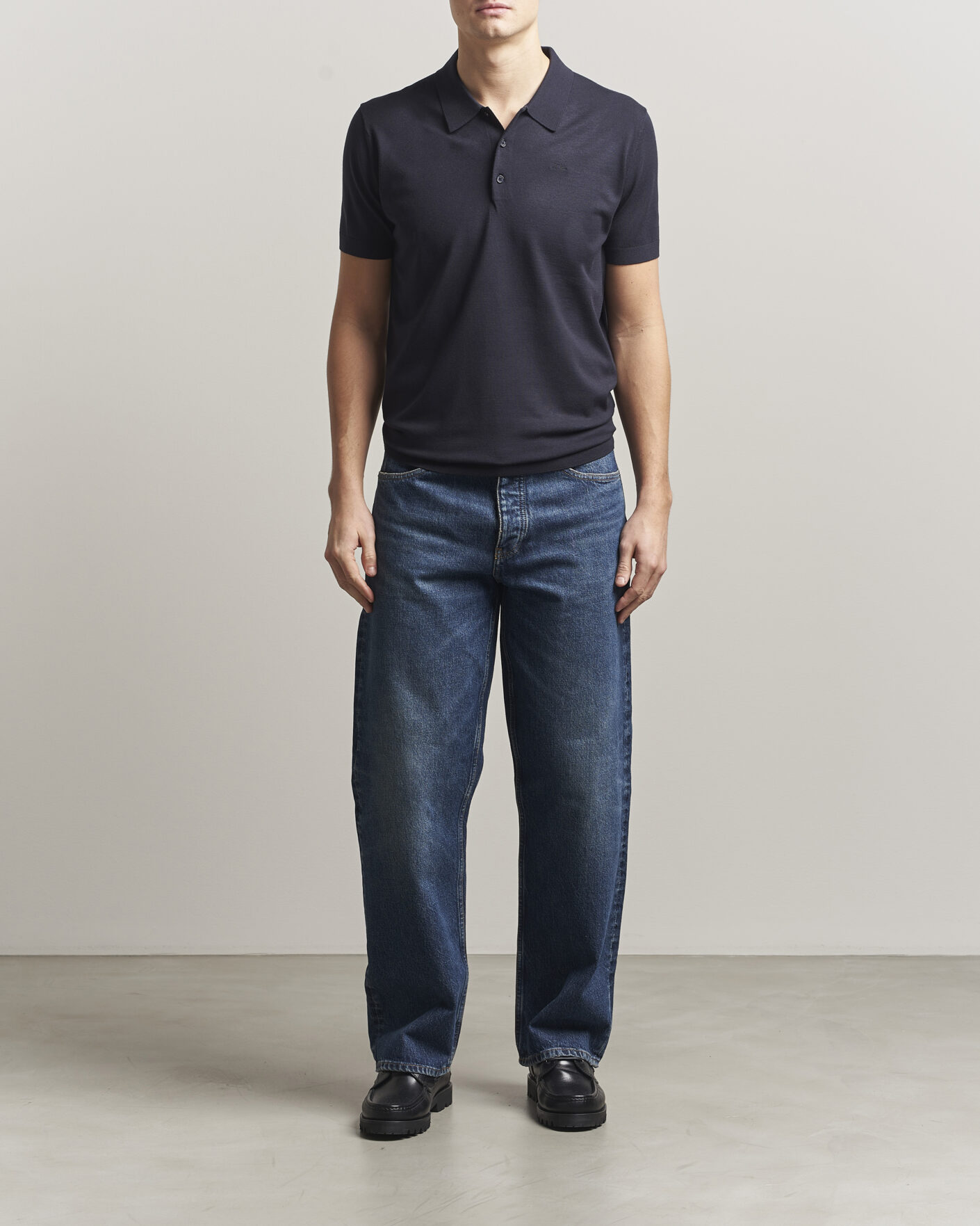 Heren | Polo's | J.Lindeberg | Ridge Knitted Polo JL Navy
