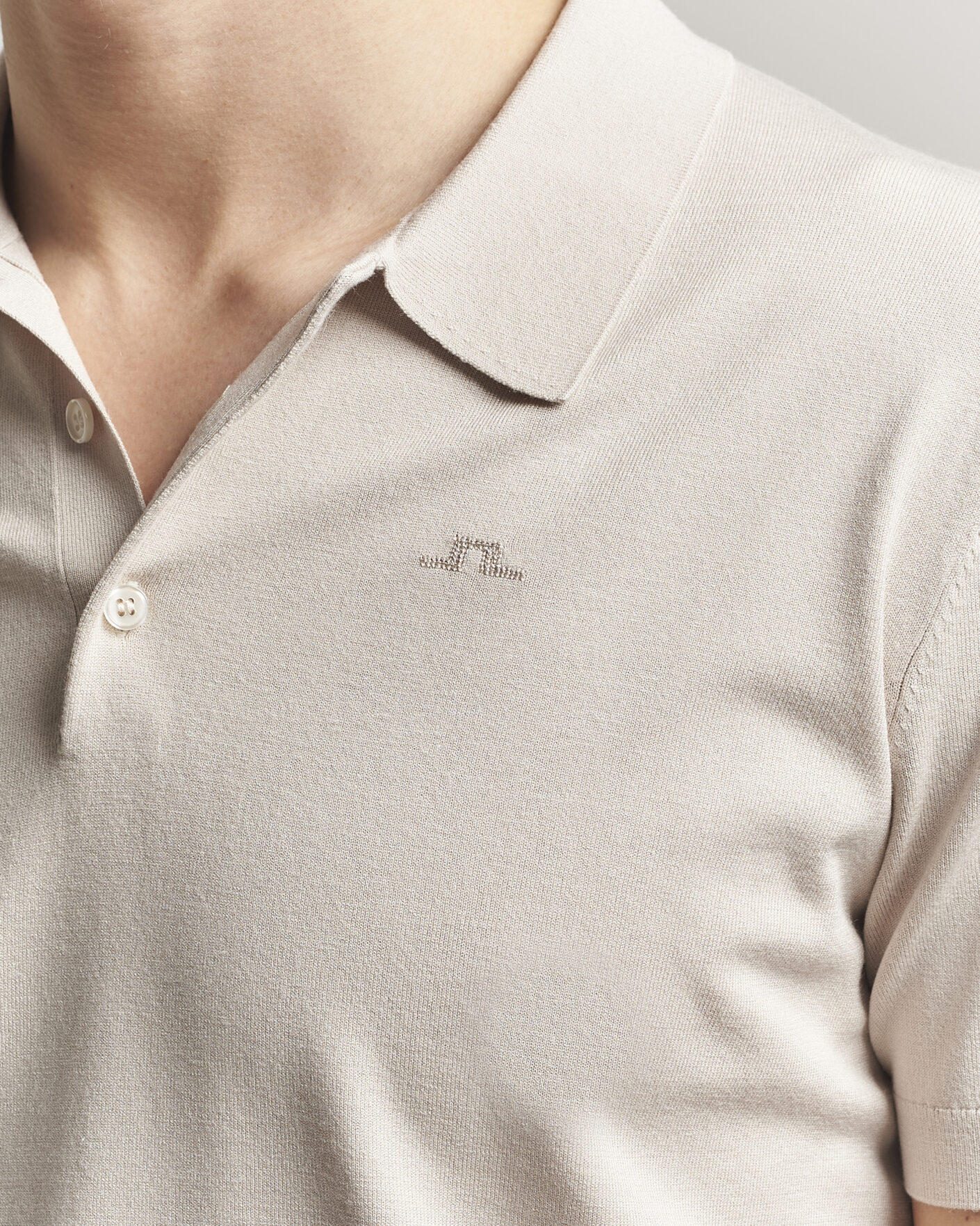 Heren | Polo's | J.Lindeberg | Ridge Knitted Polo Moonbeam