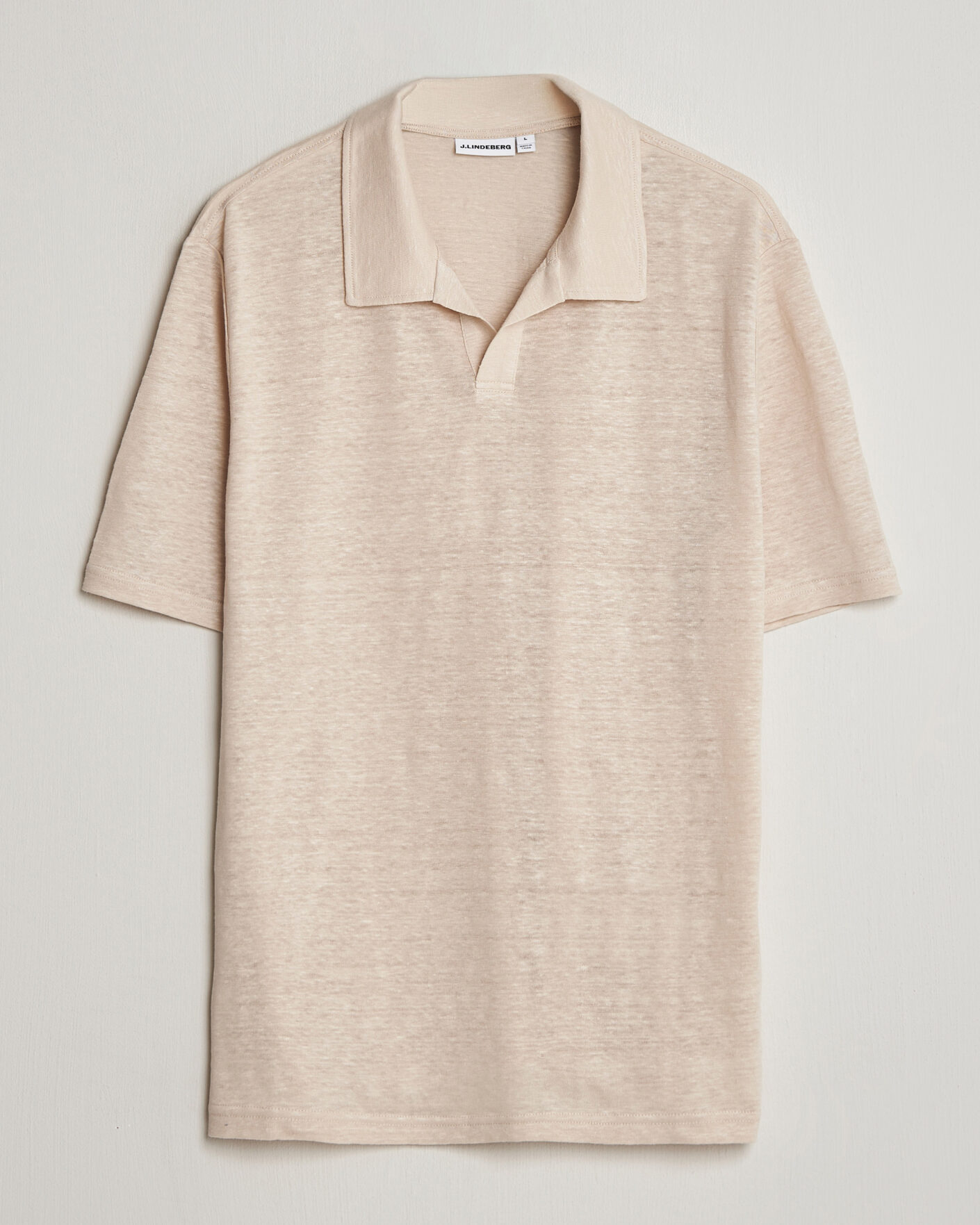 Heren | Polo's | J.Lindeberg | Roy Linen Polo Moonbeam
