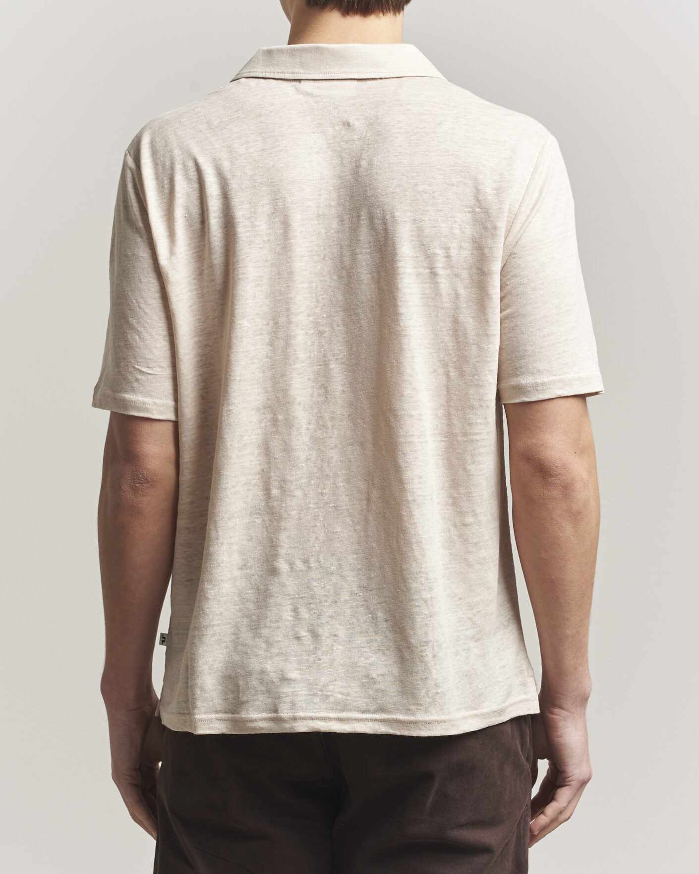 Heren | Polo's | J.Lindeberg | Roy Linen Polo Moonbeam