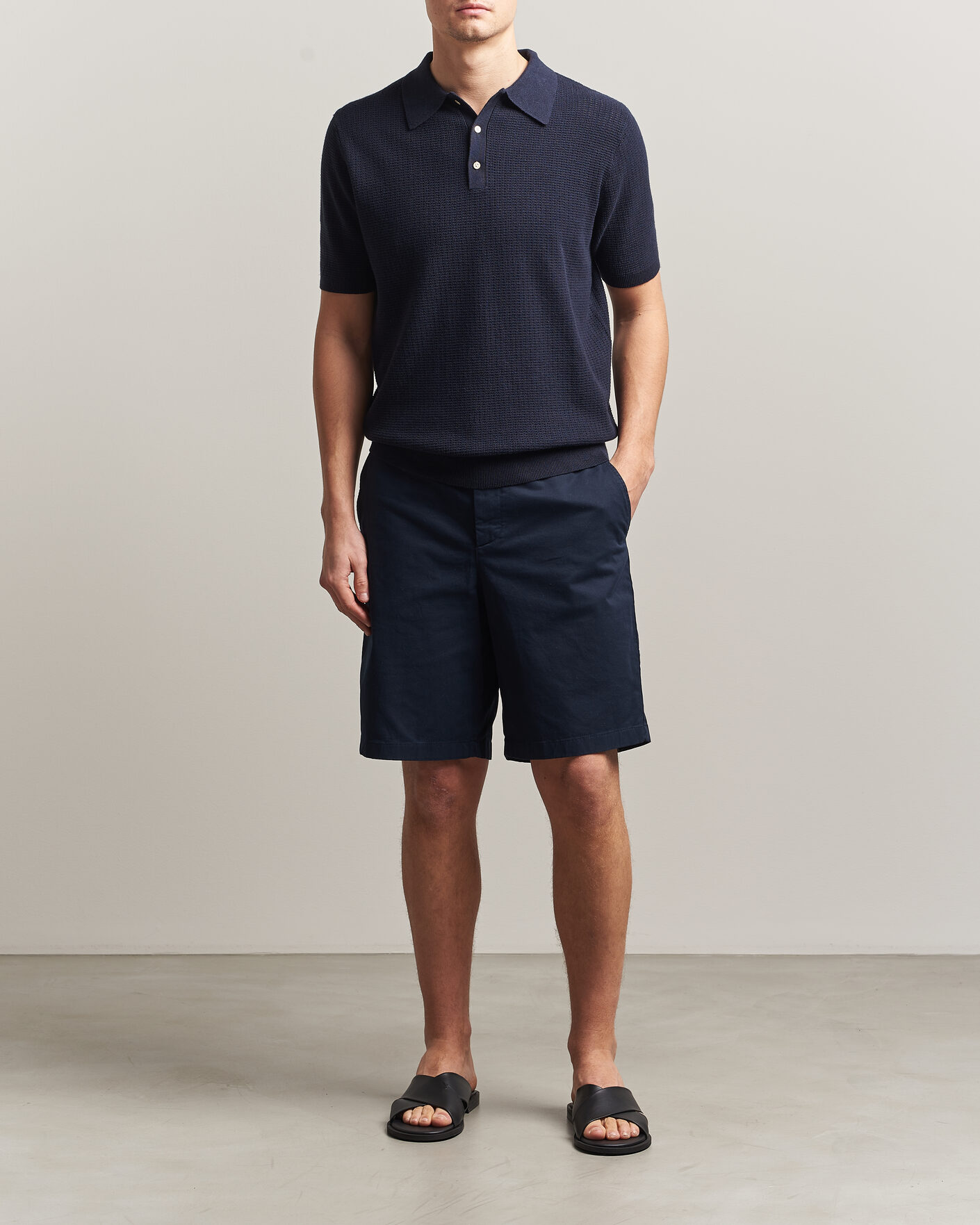 Heren | Korte broek | J.Lindeberg | Shane Cotton Stretch Shorts JL Navy