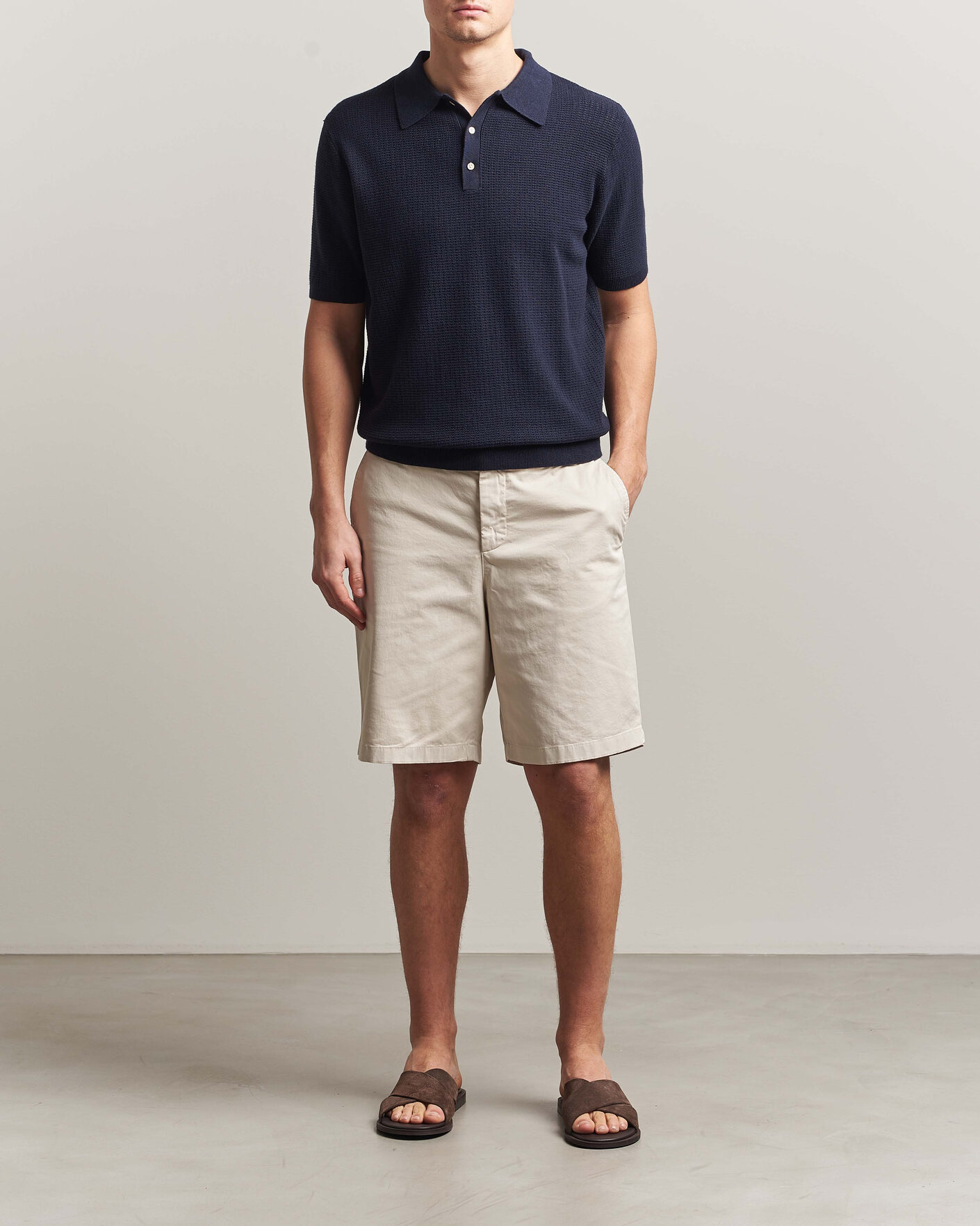 Heren | Korte broek | J.Lindeberg | Shane Cotton Stretch Shorts Moonbeam