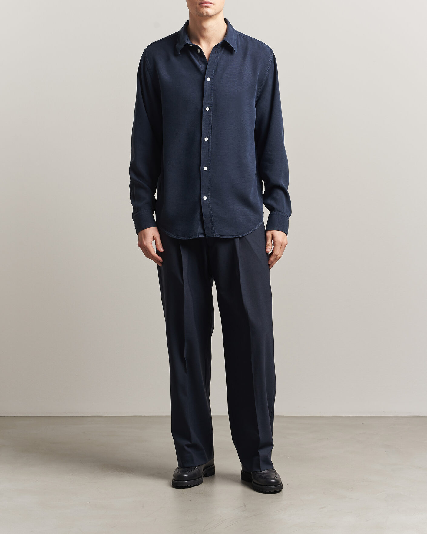 Heren | Overhemden | J.Lindeberg | Zachary Tencel Shirt JL Navy