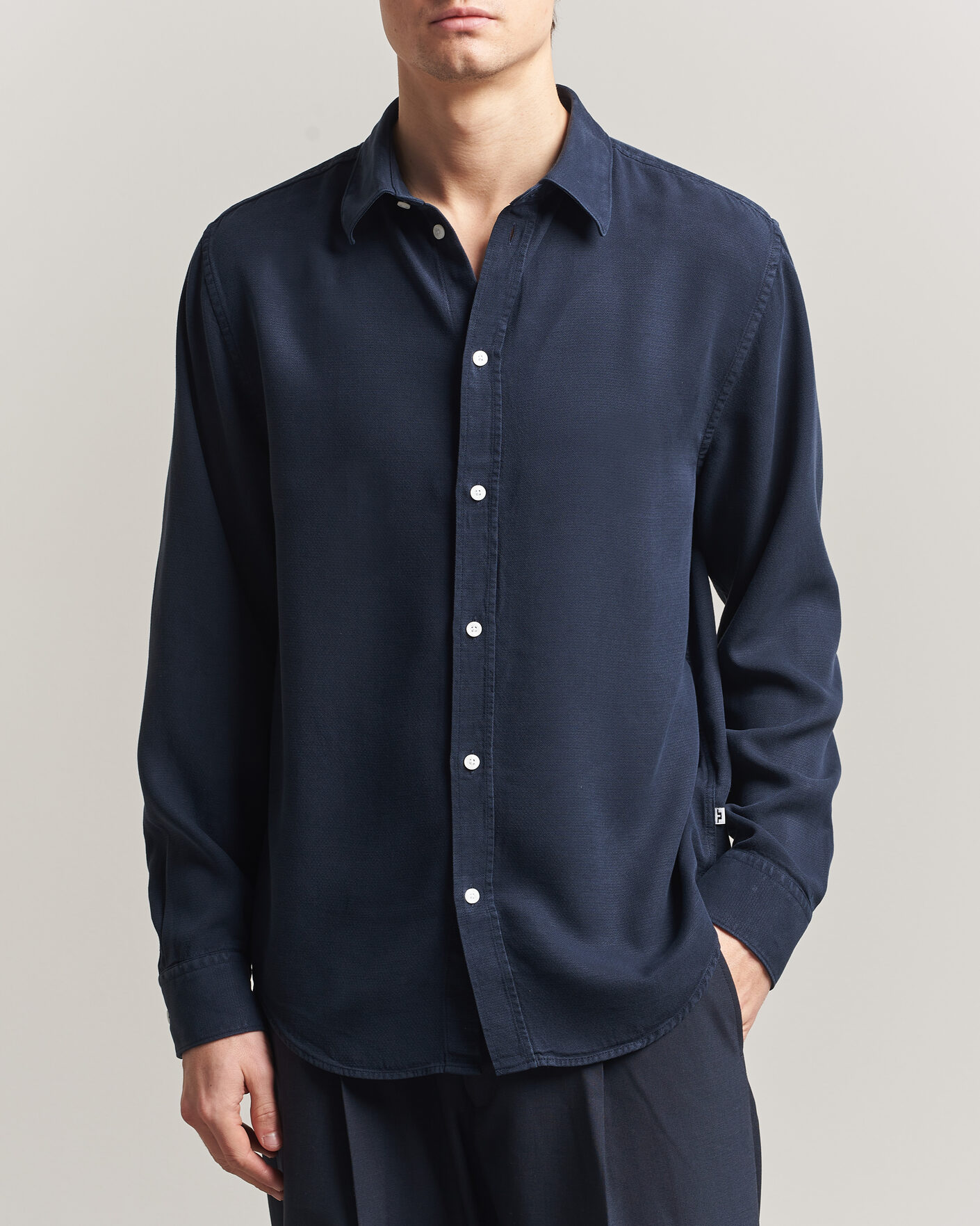 Heren | Overhemden | J.Lindeberg | Zachary Tencel Shirt JL Navy