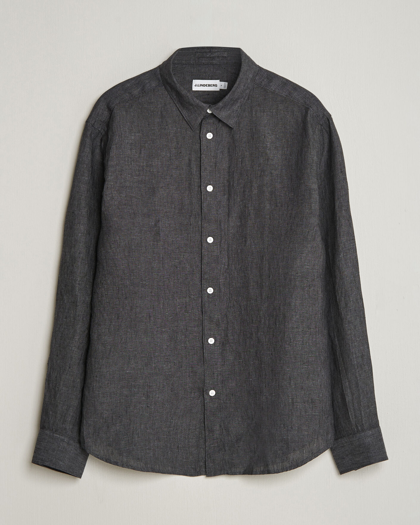 Heren | Overhemden | J.Lindeberg | Marlon Linen Melange Shirt Black