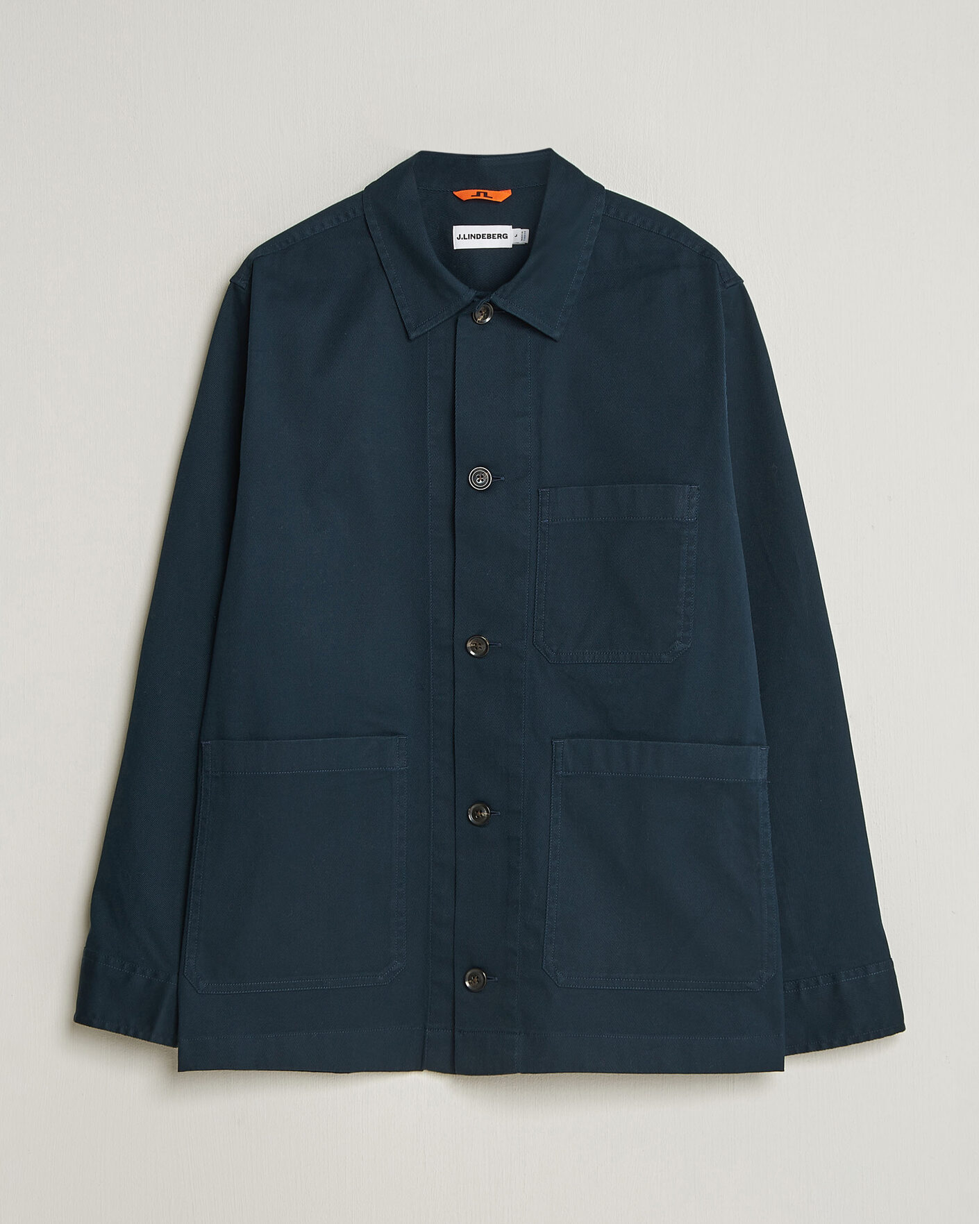 Heren | Overhemden | J.Lindeberg | Easton Cotton Overshirt JL Navy