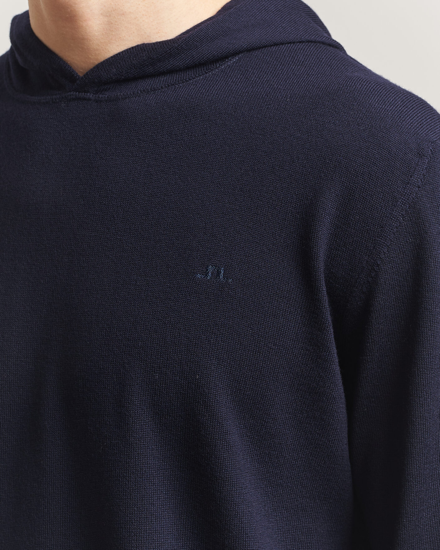 Heren | Truien | J.Lindeberg | Karl Merino Hoodie JL Navy