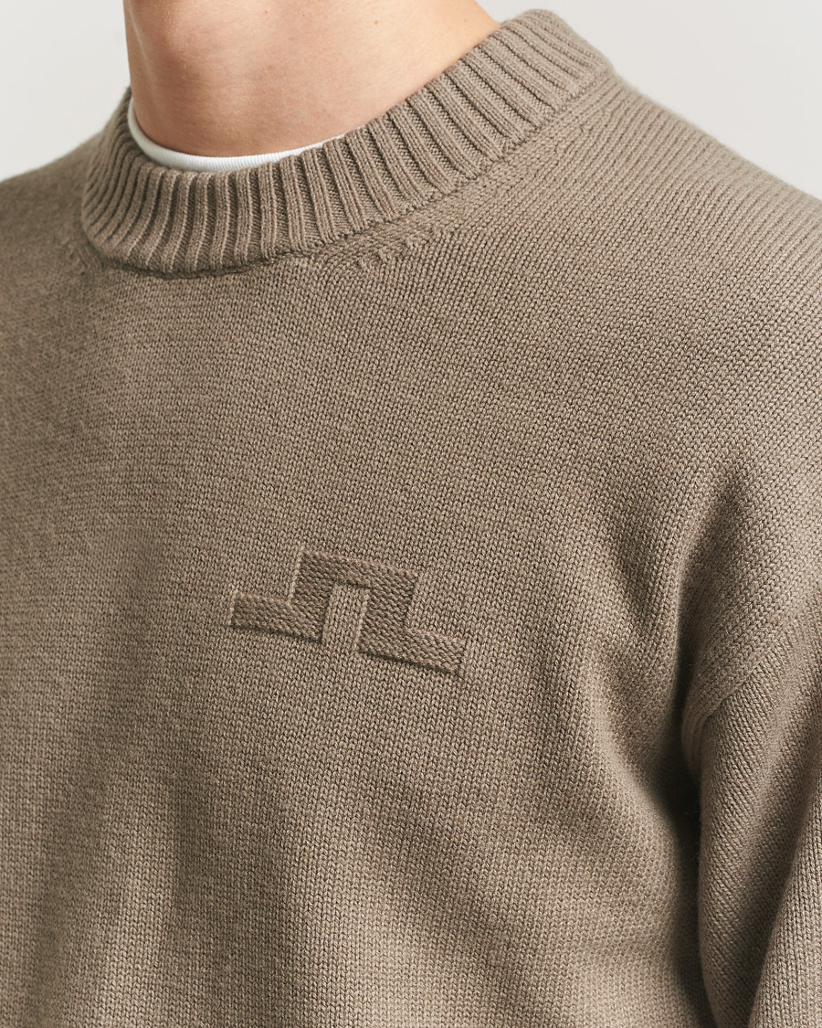Heren | Truien | J.Lindeberg | Eddy Cotton Wool Crew Neck Brindle