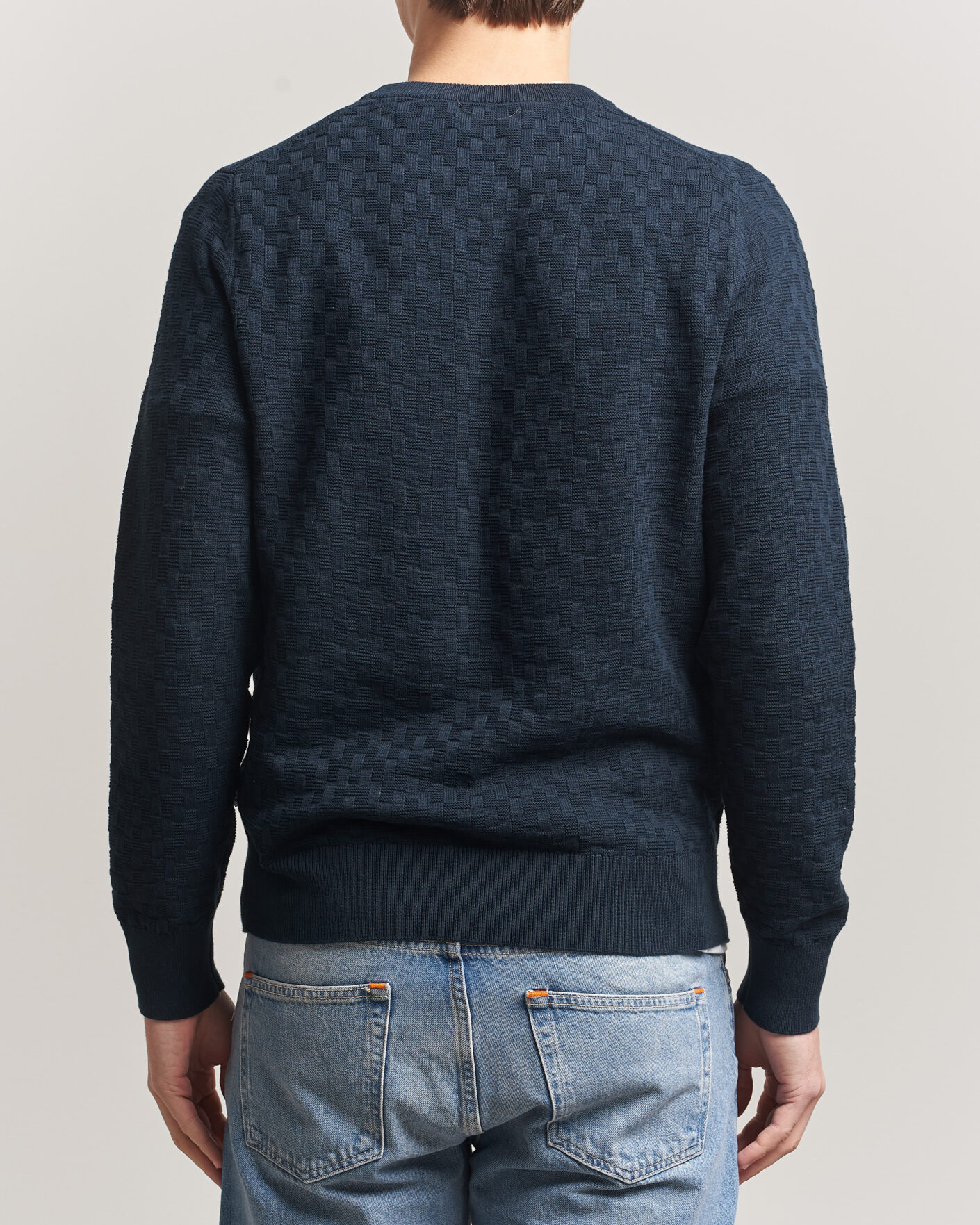 Heren | Truien | J.Lindeberg | Arthur Knit Cotton Sweater JL Navy