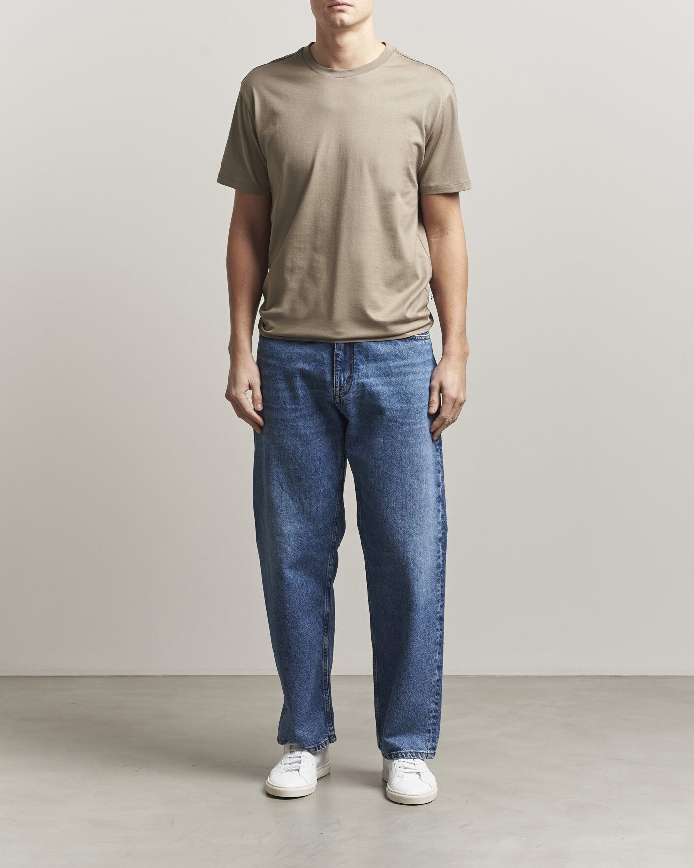 Heren | T-shirts | J.Lindeberg | Sid Basic T-Shirt Brindle