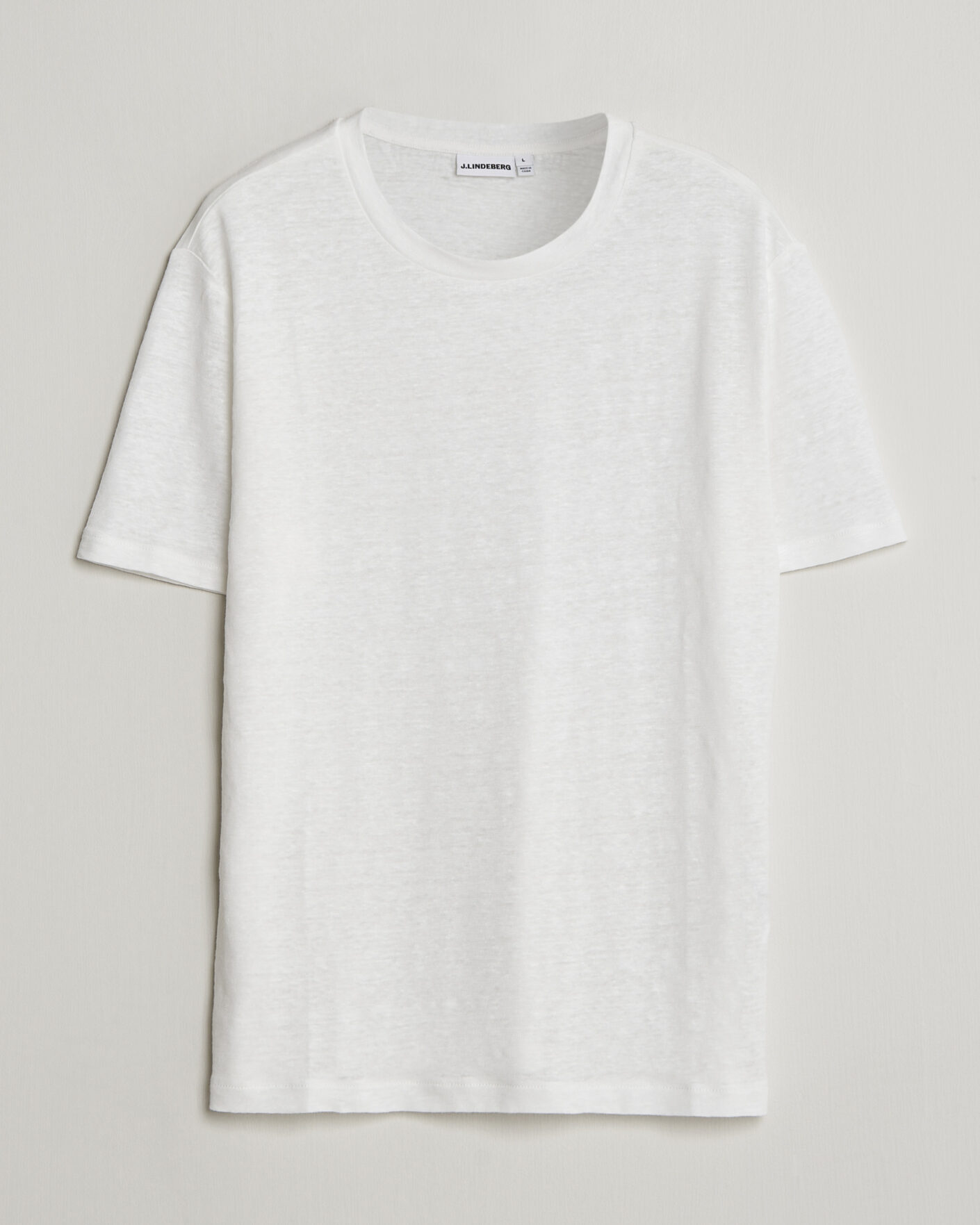 Heren | T-shirts | J.Lindeberg | Coma Linen T-Shirt White