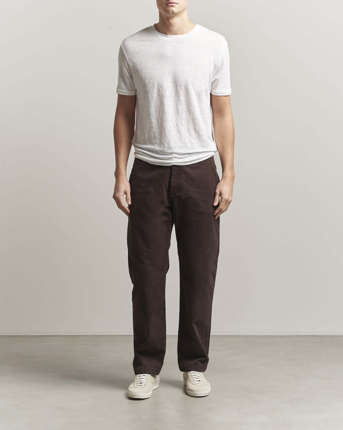 Heren | T-shirts | J.Lindeberg | Coma Linen T-Shirt White