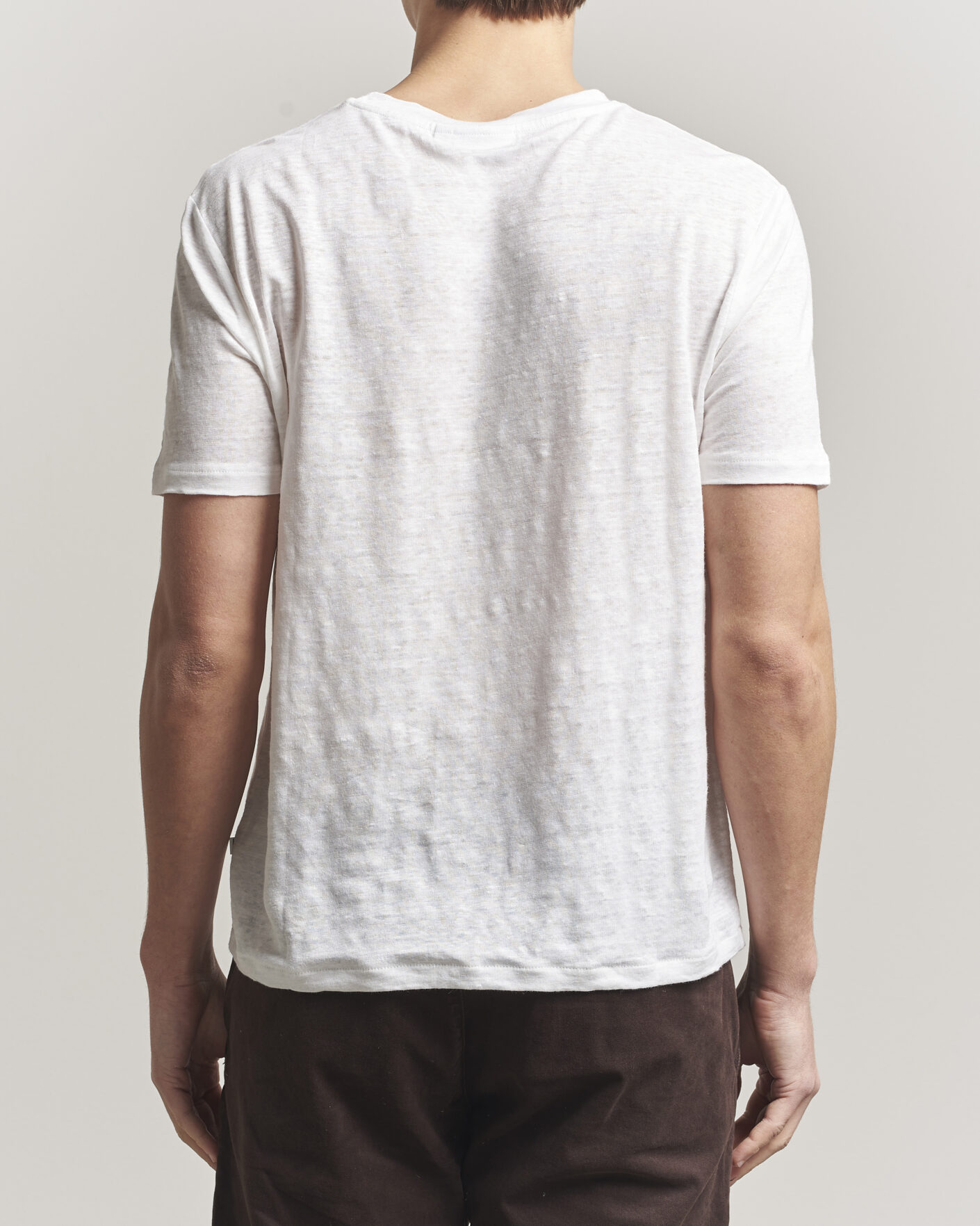 Heren | T-shirts | J.Lindeberg | Coma Linen T-Shirt White