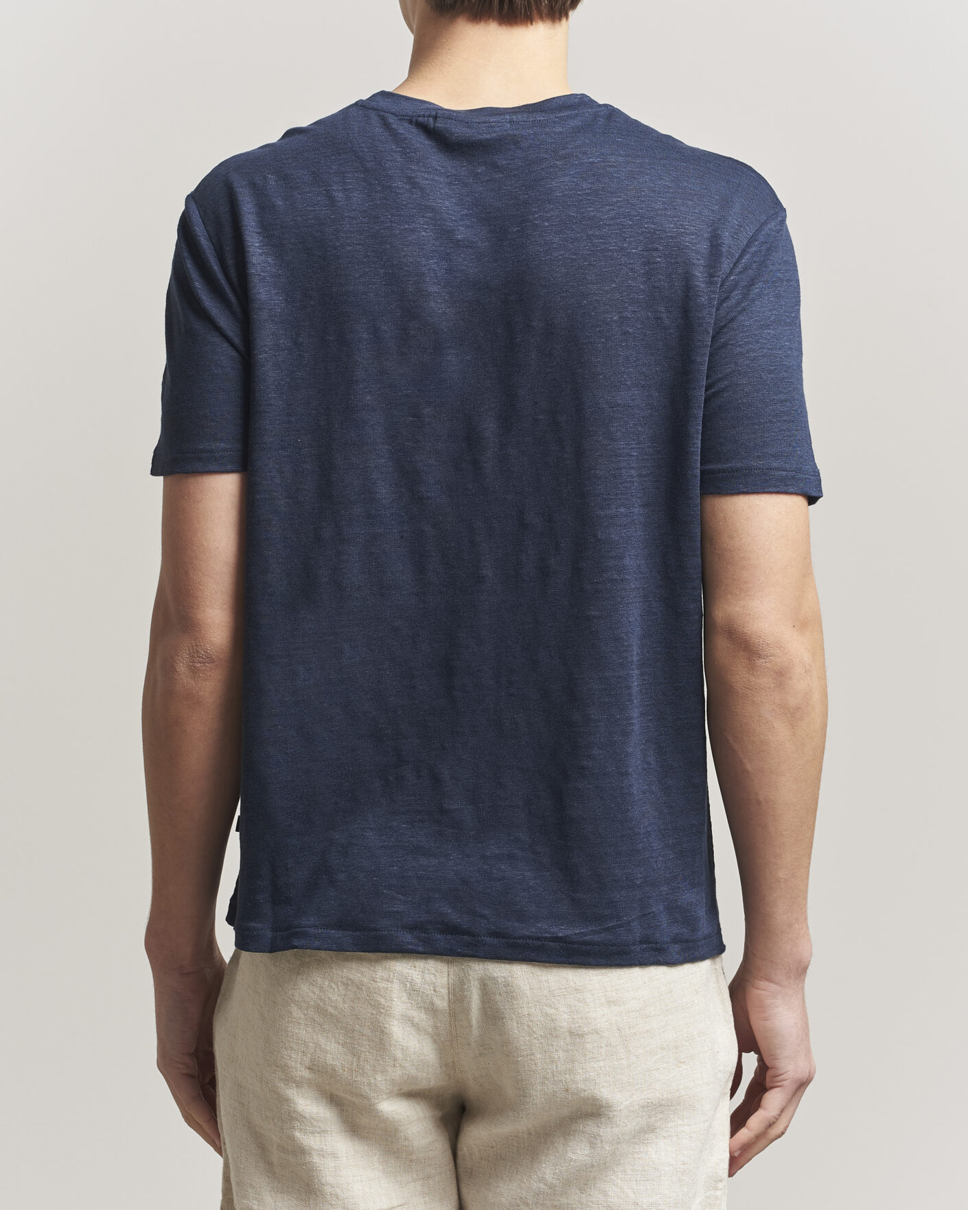 Heren | T-shirts | J.Lindeberg | Coma Linen T-Shirt JL Navy