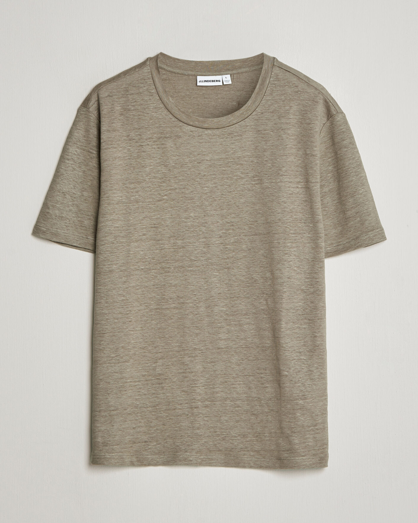 Heren | T-shirts | J.Lindeberg | Coma Linen T-Shirt Brindle
