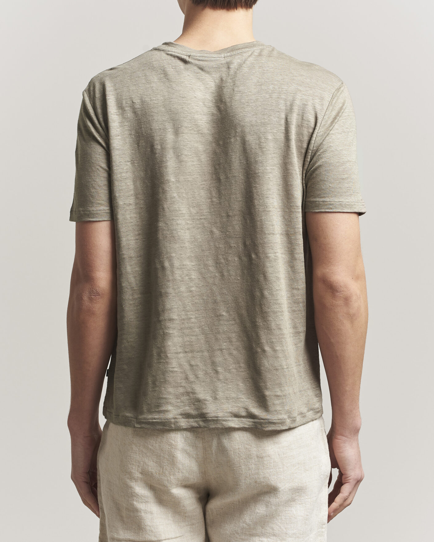 Heren | T-shirts | J.Lindeberg | Coma Linen T-Shirt Brindle