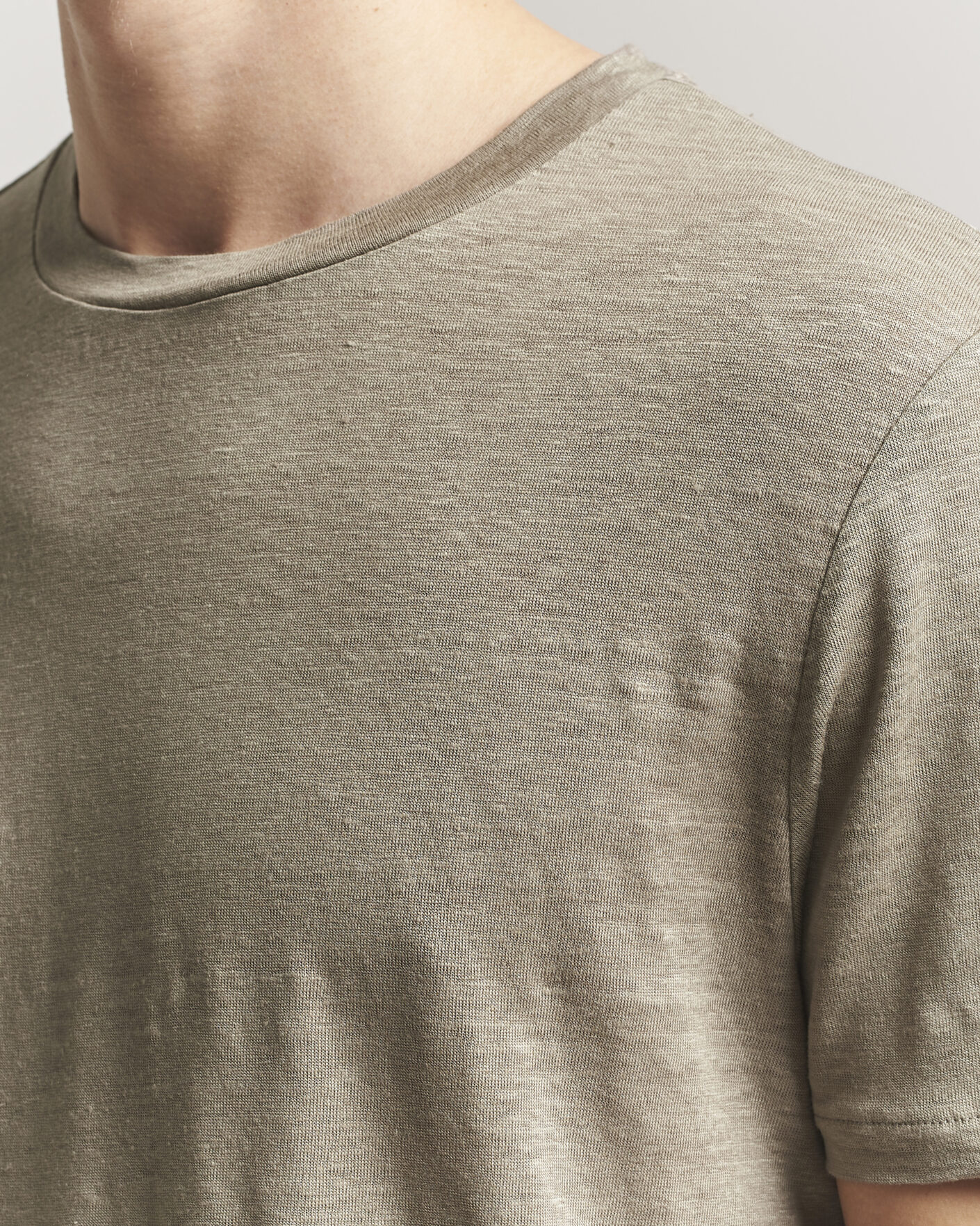 Heren | T-shirts | J.Lindeberg | Coma Linen T-Shirt Brindle