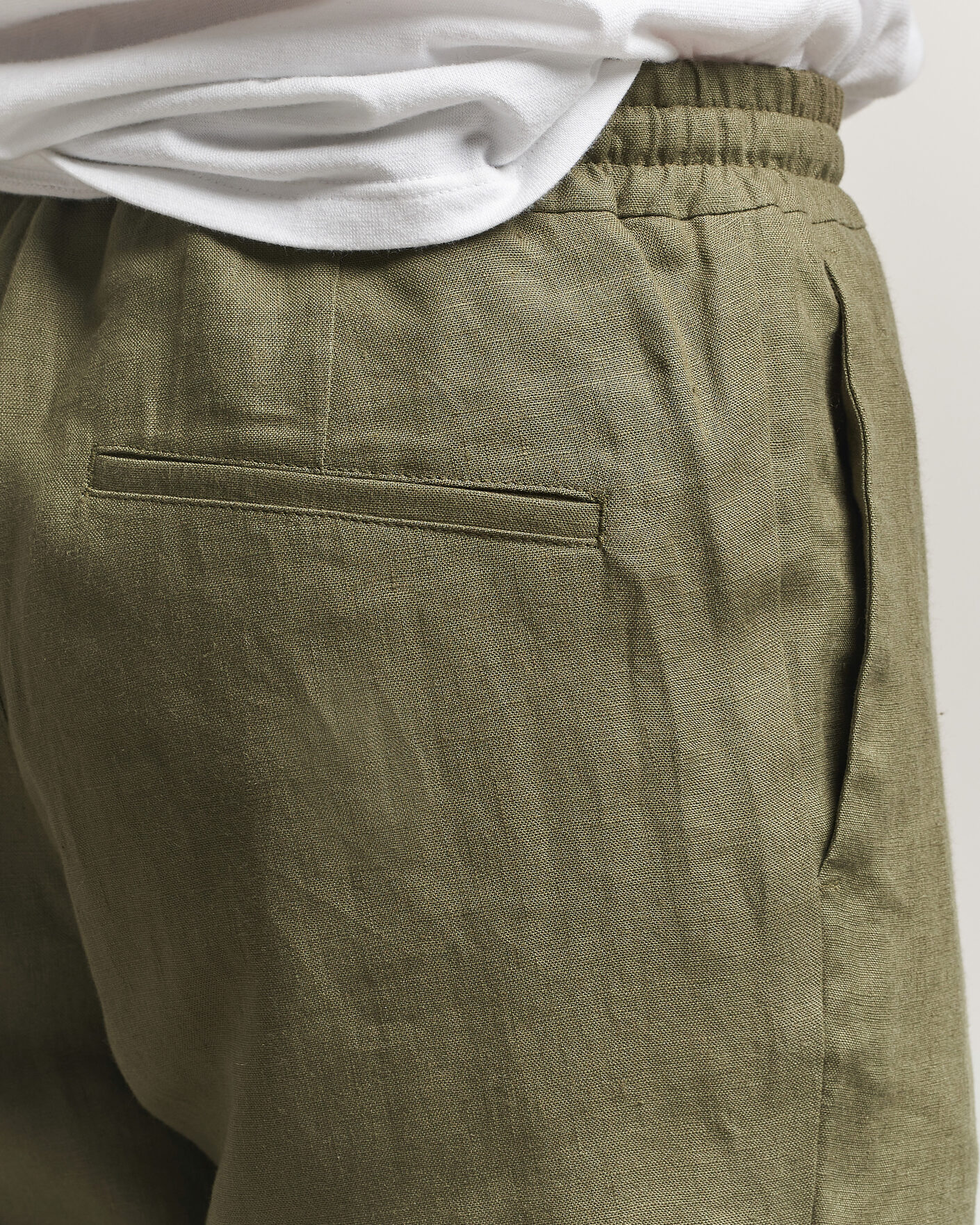 Heren | Broeken | J.Lindeberg | Soren Drape Linen Pants Kalamata