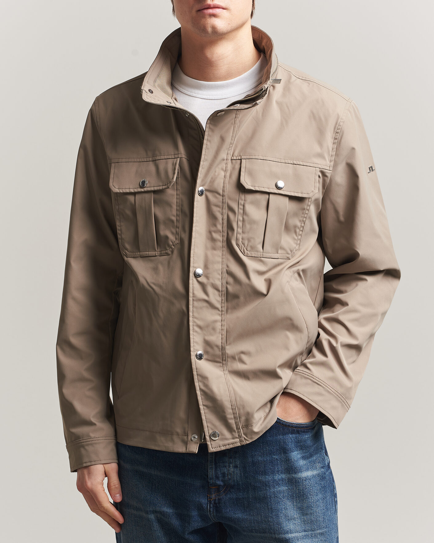 Heren | Jassen | J.Lindeberg | Bailey Recyceled Poly Jacket Brindle