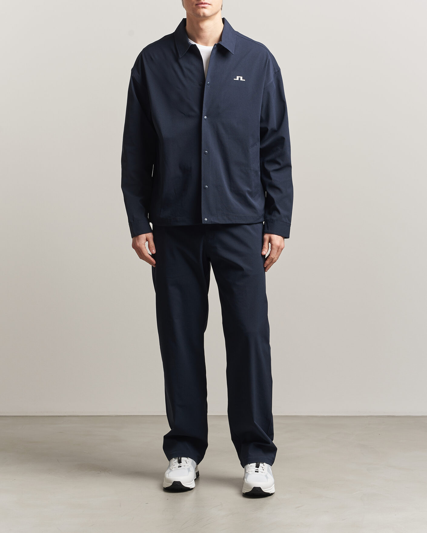 Heren | Overhemden | J.Lindeberg | Dex Coach Overshirt JL Navy