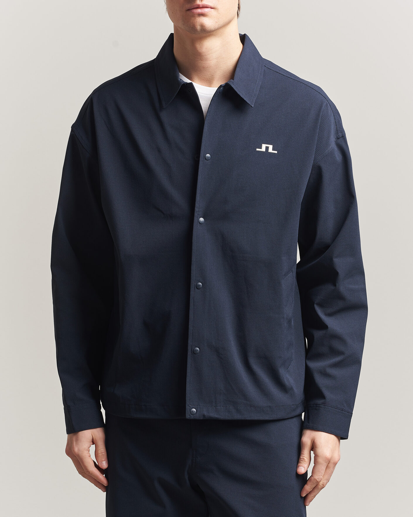 Heren | Overhemden | J.Lindeberg | Dex Coach Overshirt JL Navy